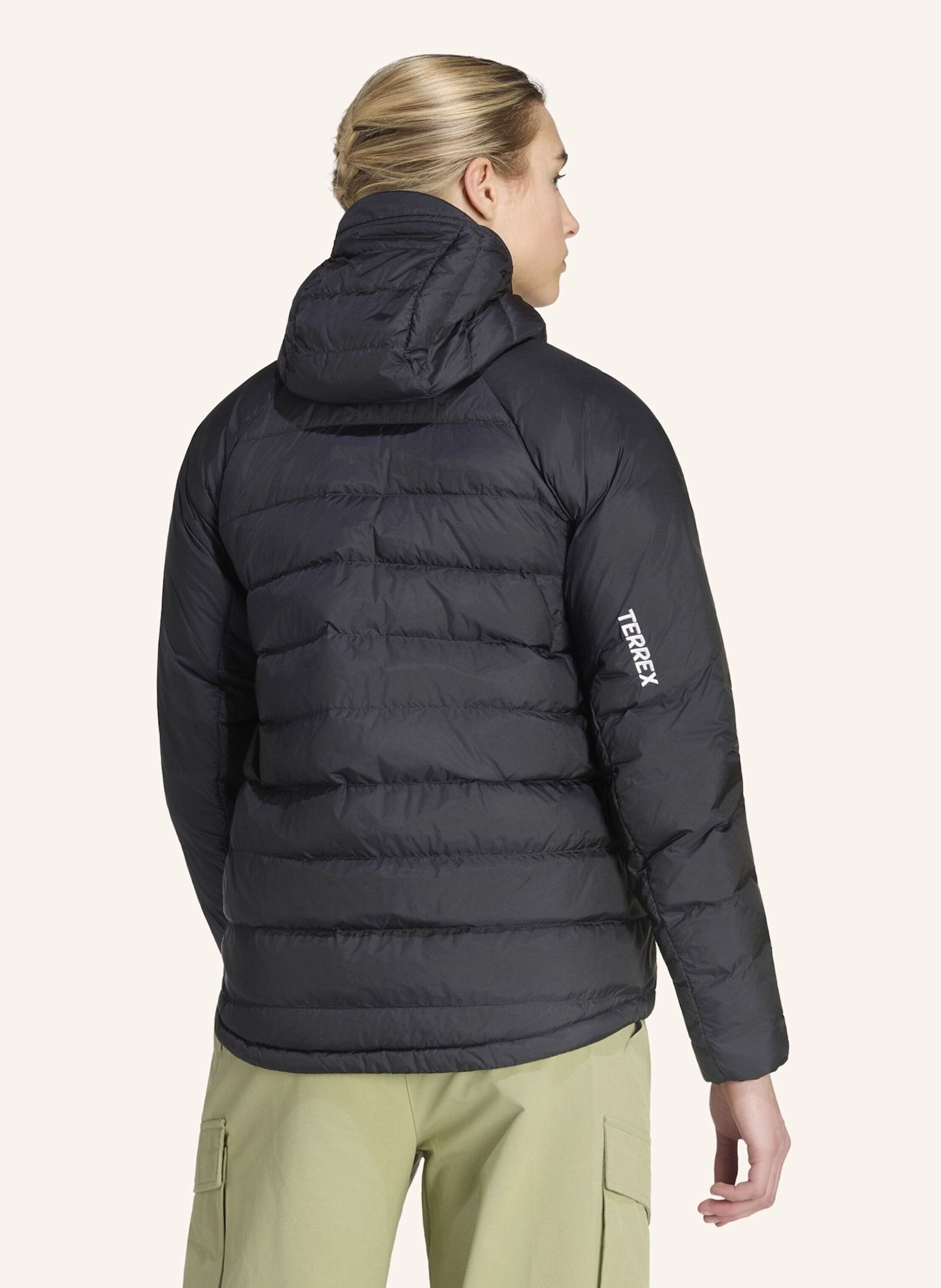 adidas TERREX TERREX XPERIOR DAUNENJACKE, CLIMAWARM+, KAPUZE: SCHWARZ