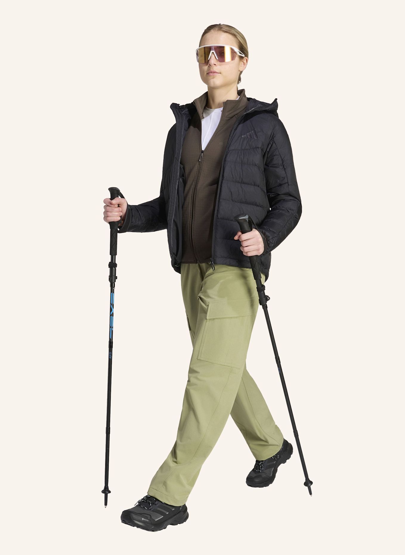 adidas TERREX TERREX XPERIOR DAUNENJACKE, CLIMAWARM+, KAPUZE: SCHWARZ