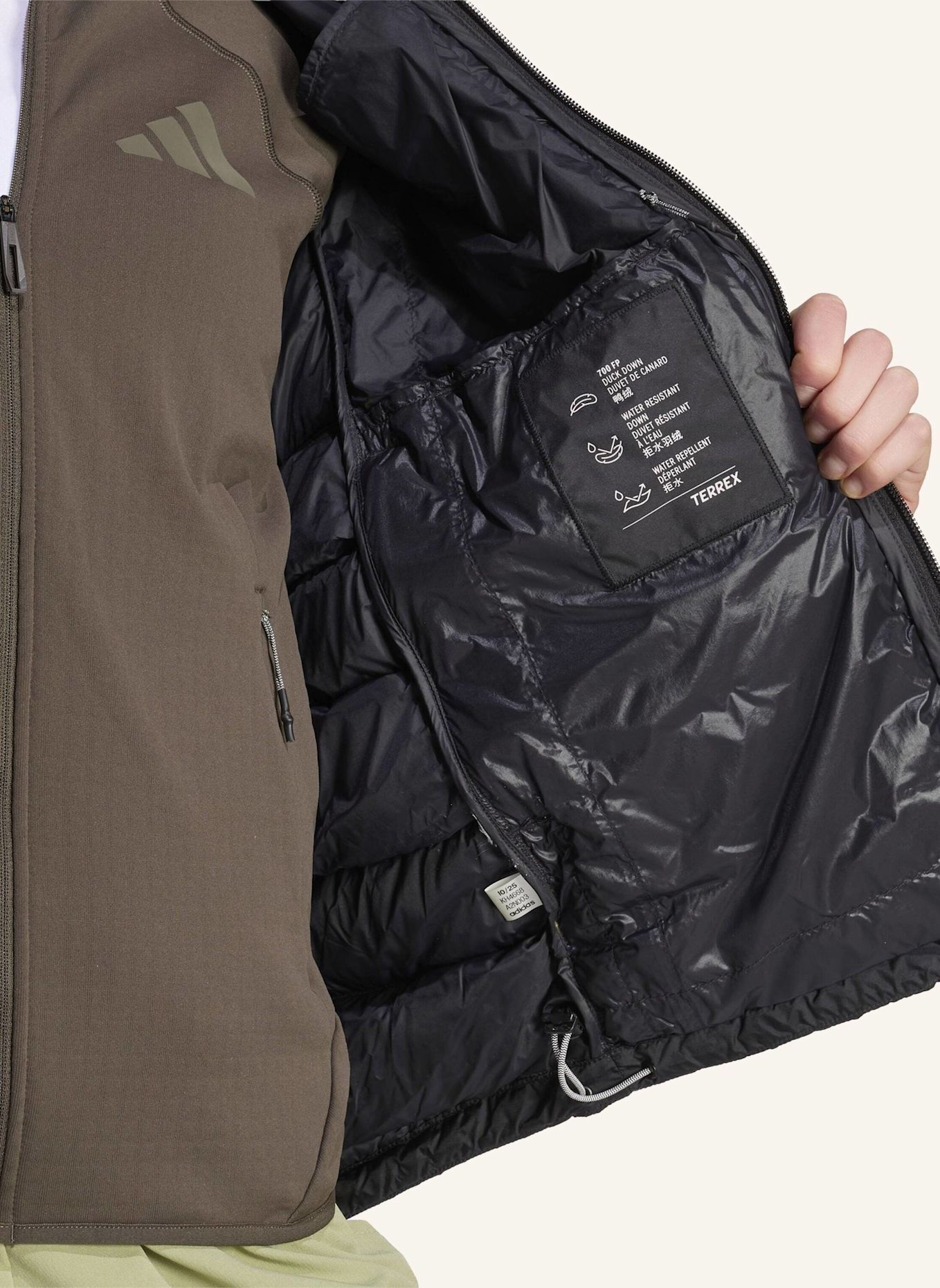 adidas TERREX TERREX XPERIOR DAUNENJACKE, CLIMAWARM+, KAPUZE: SCHWARZ