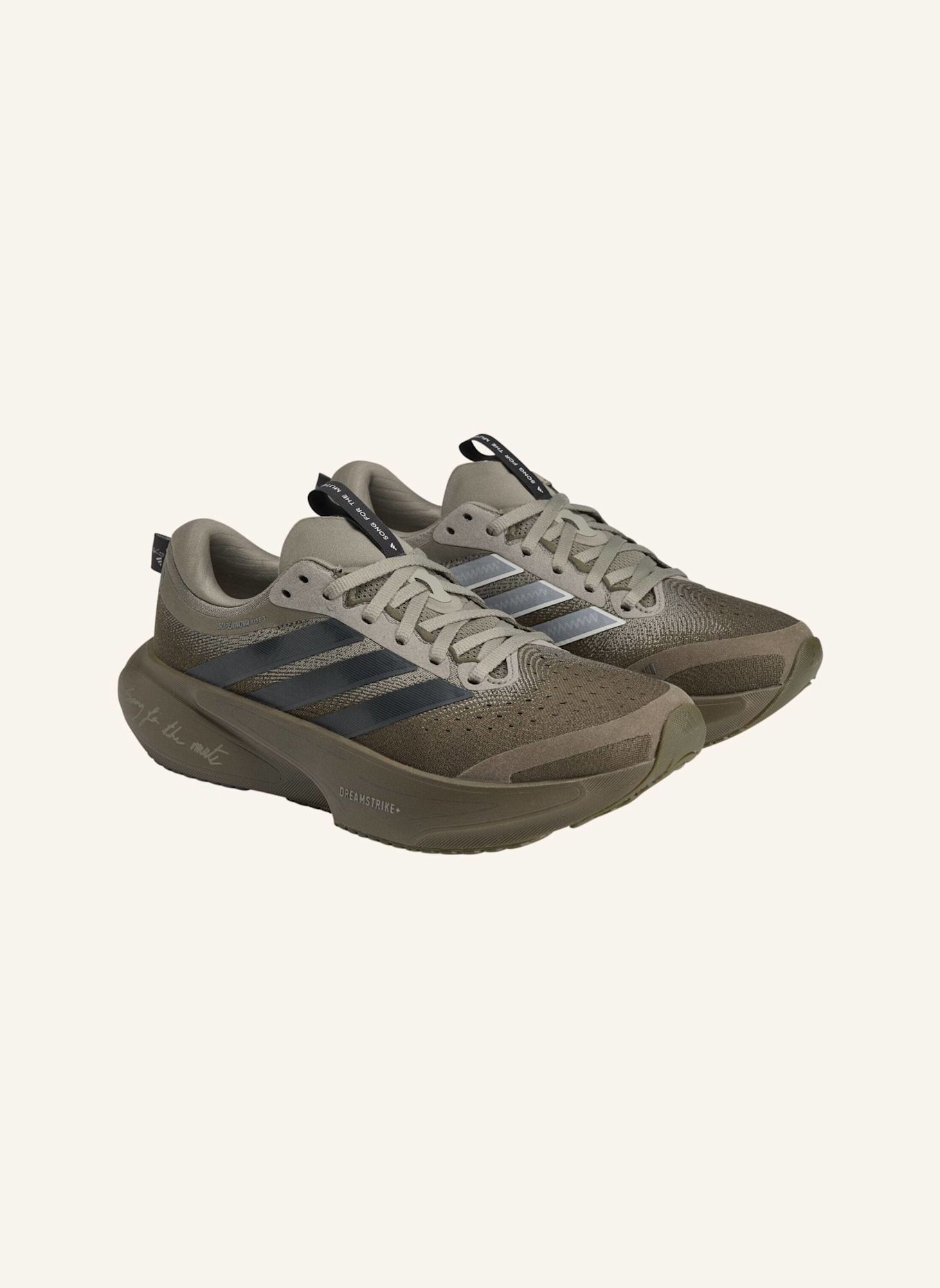 adidas SUPERNOVA RISE 3 LAUFSCHUH: GRÜN / GRAU