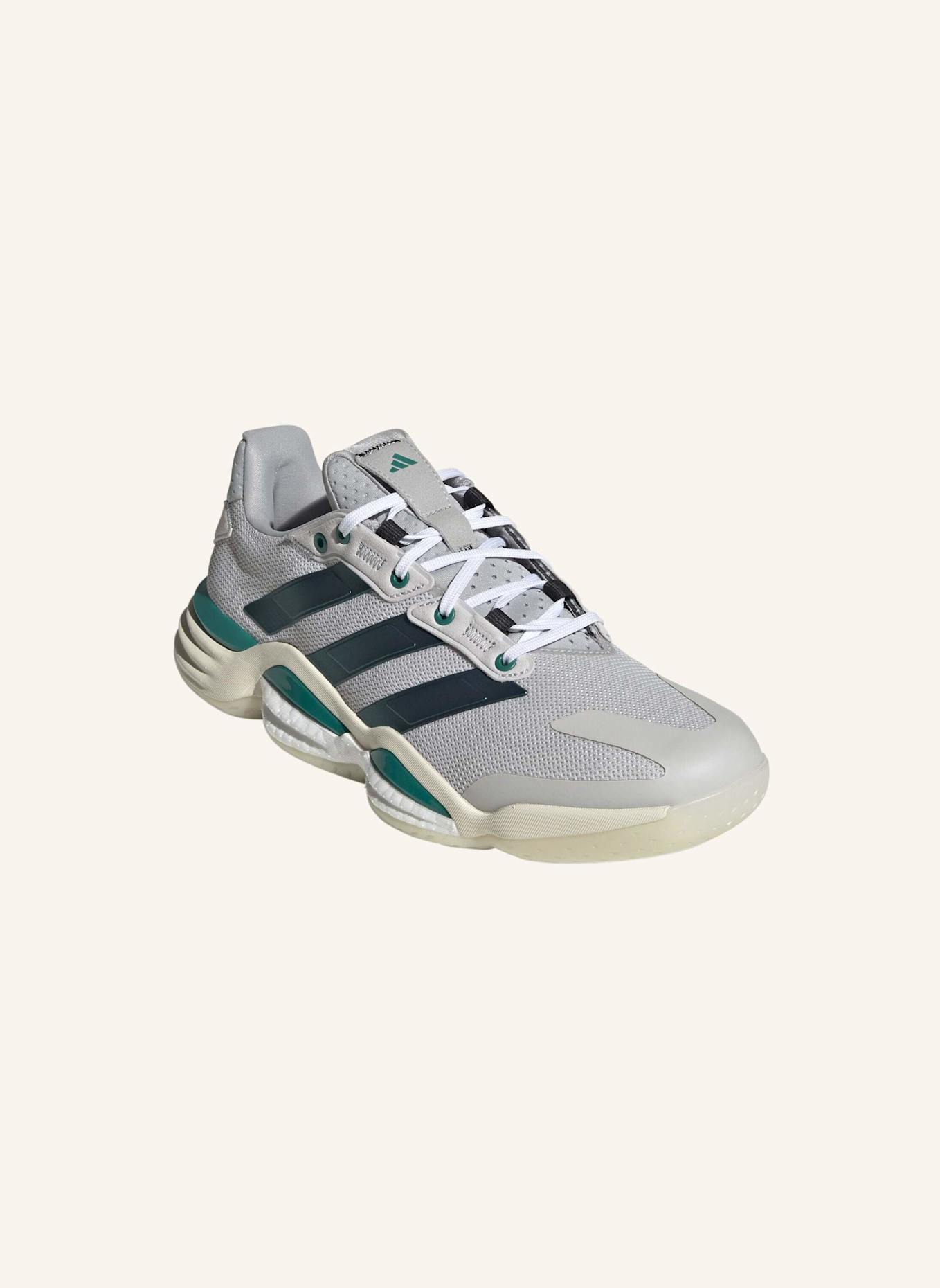 adidas Indoorschuhe STABIL 16: GRAU/ GRÜN/ WEISS