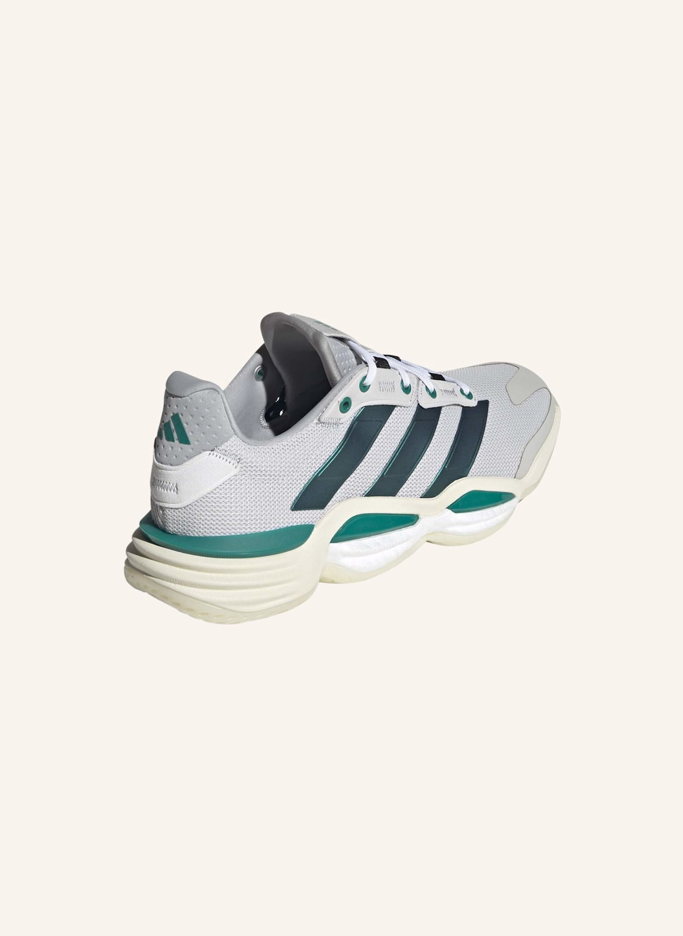 adidas Indoorschuhe STABIL 16: GRAU/ GRÜN/ WEISS