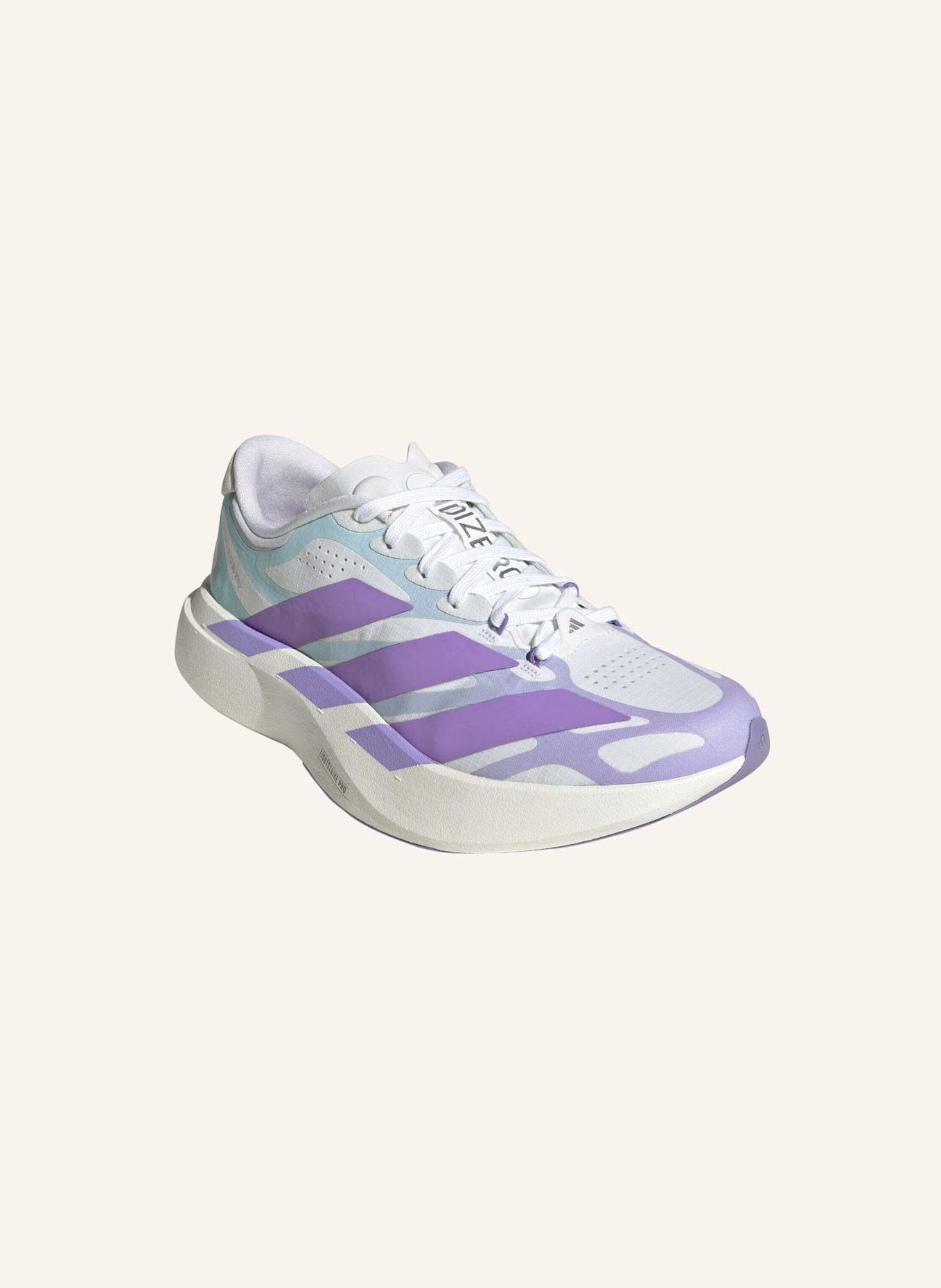 adidas Laufschuhe ADIZERO EVO SL EXO: WEISS/ LILA/ GRÜN