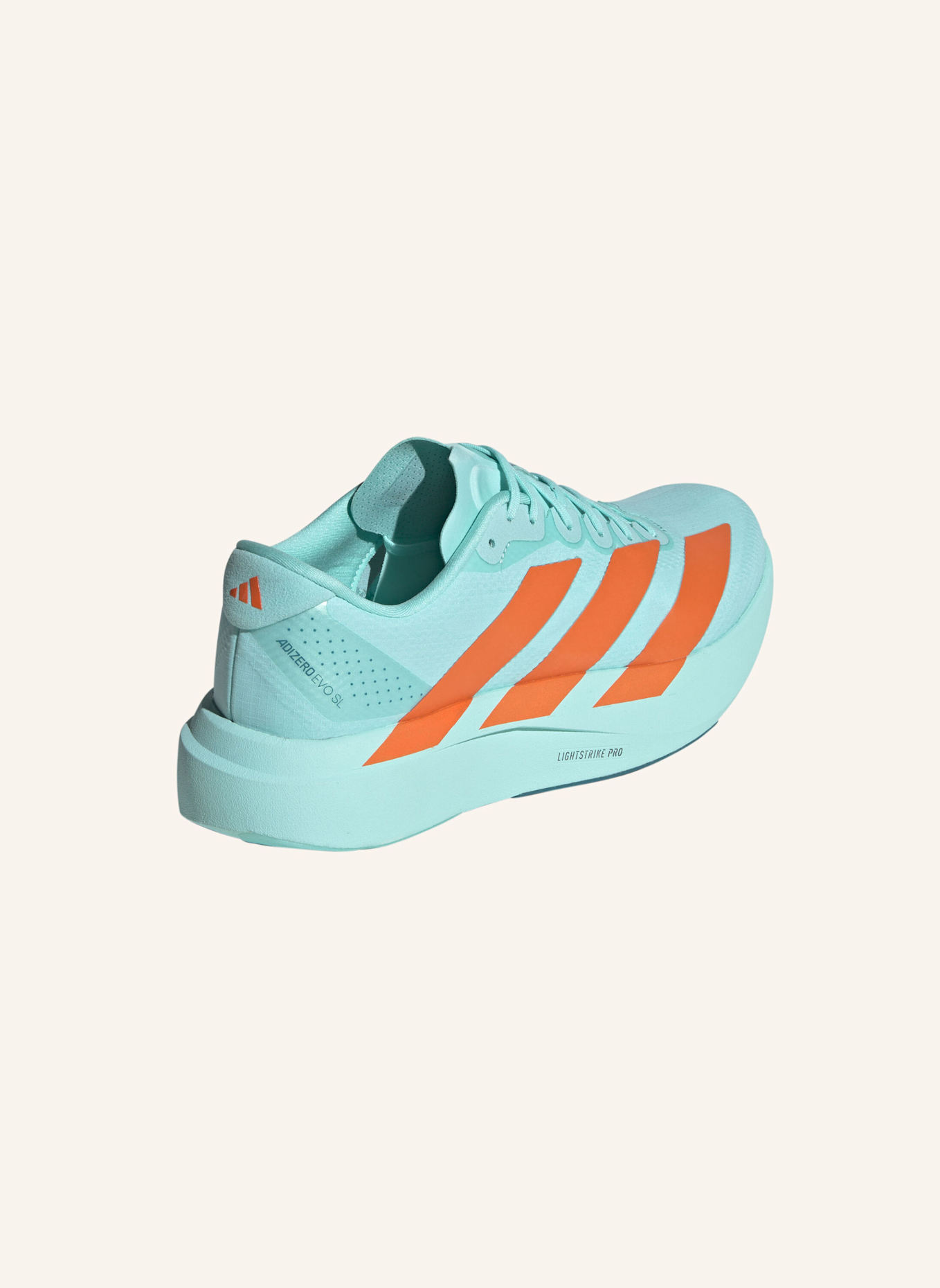 adidas ADIZERO EVO SL SCHUH: GRÜN/ ORANGE/ BLAU