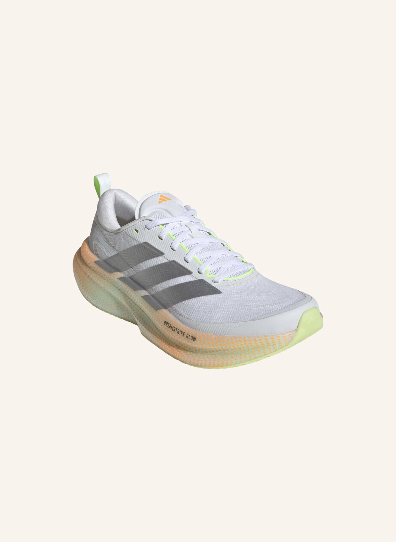 adidas Laufschuhe SUPERNOVA GLIDE: WEISS/ SILBER/ GRÜN