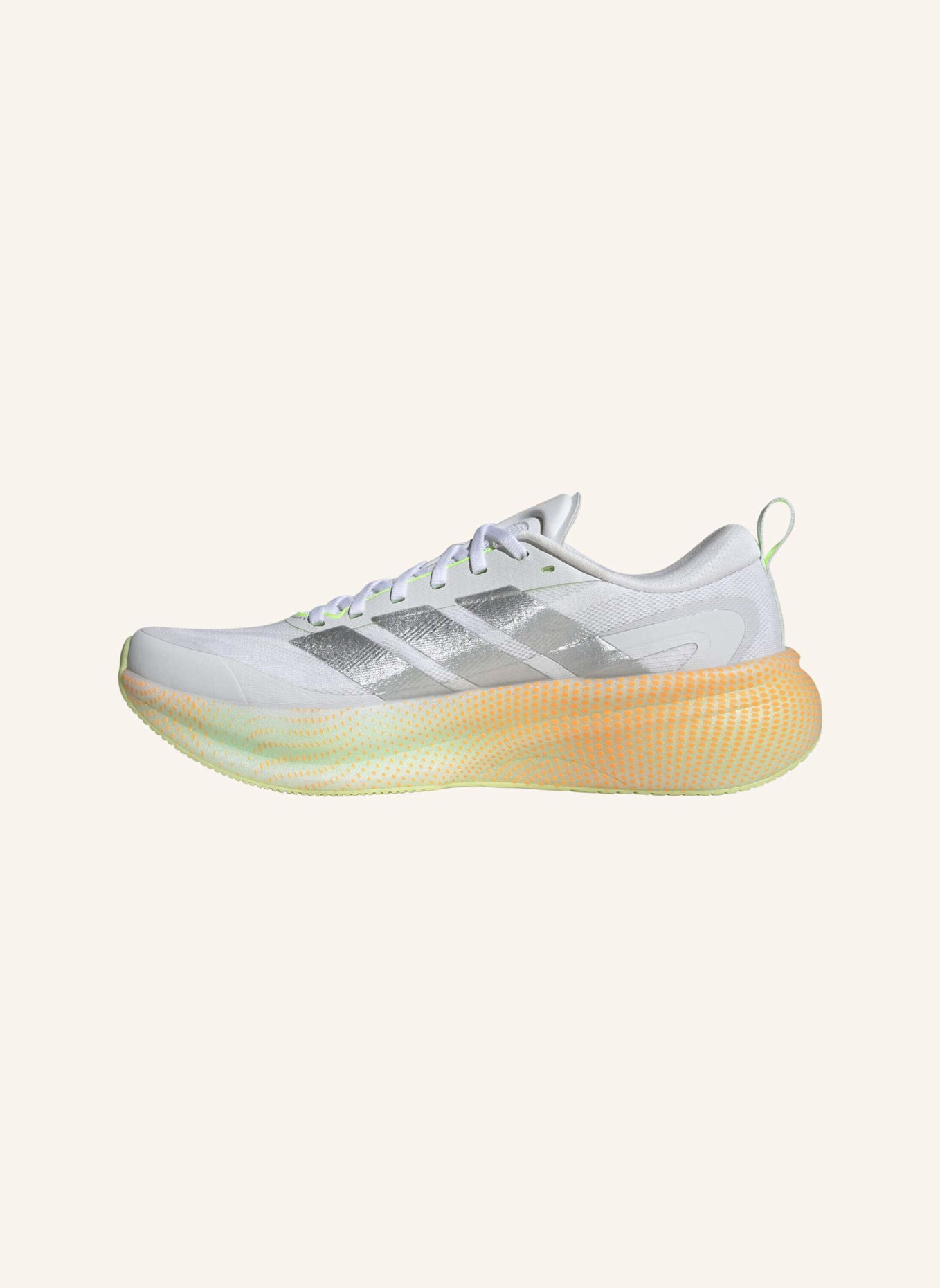adidas Laufschuhe SUPERNOVA GLIDE: WEISS/ SILBER/ GRÜN