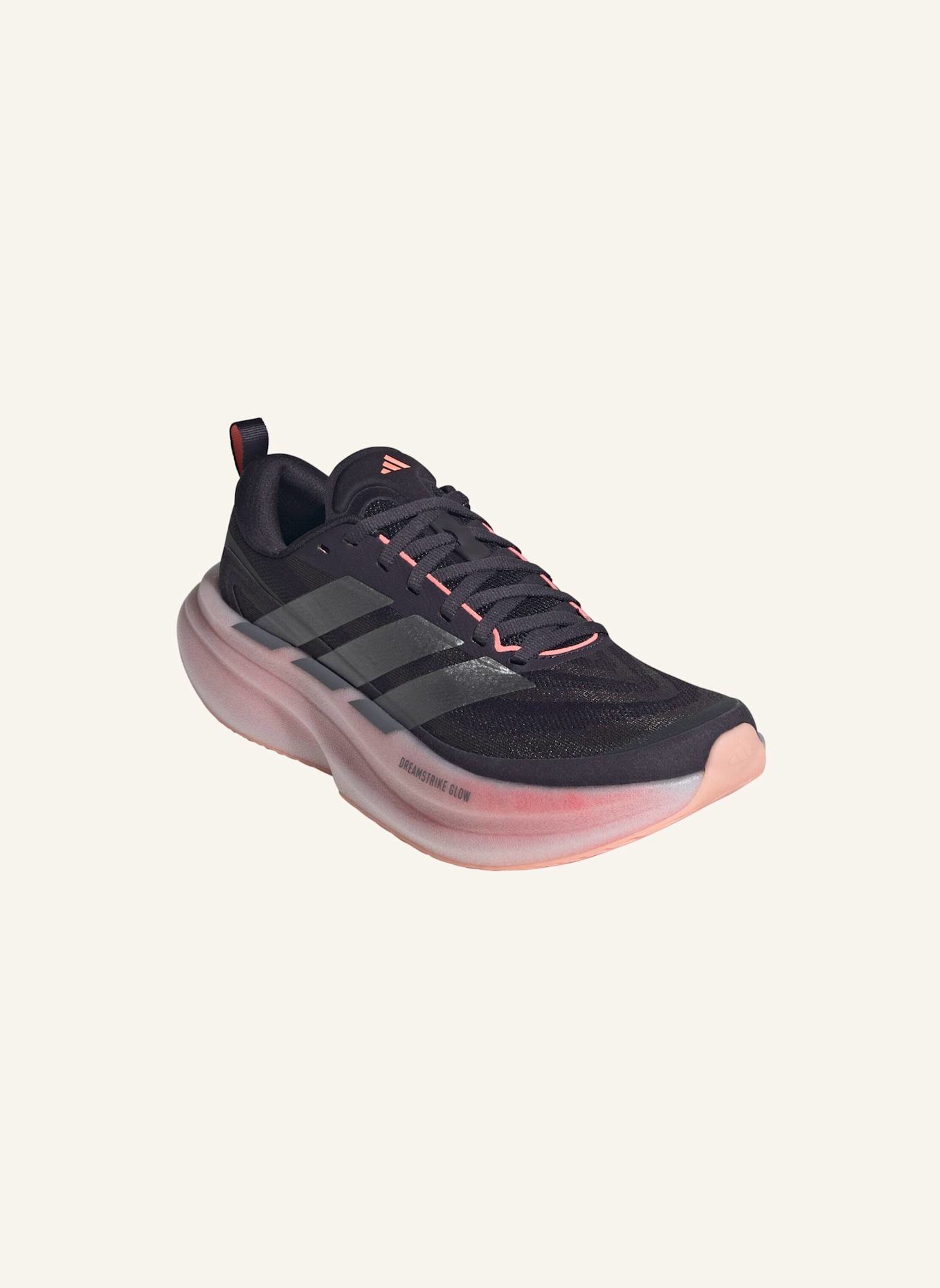 adidas SUPERNOVA GLIDE LAUFSCHUH: SCHWARZ/ GRAU/ ROT