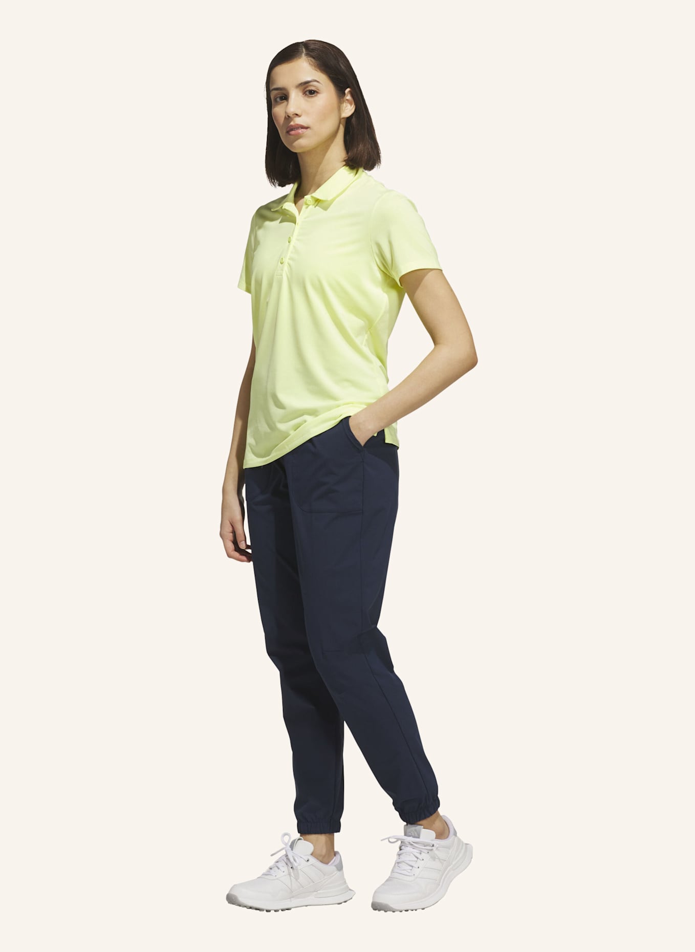 adidas ULTIMATE365 SOLID KURZÄRMLIGES POLOSHIRT: GELB