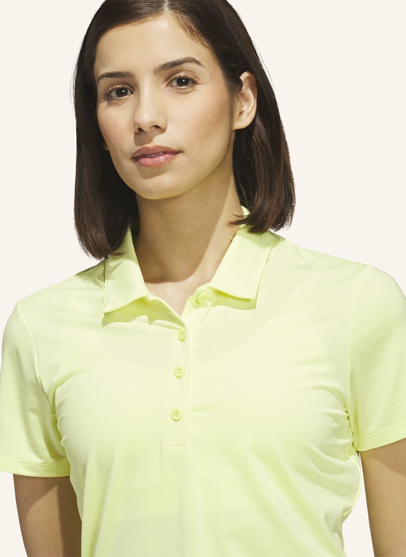 adidas ULTIMATE365 SOLID KURZÄRMLIGES POLOSHIRT: GELB