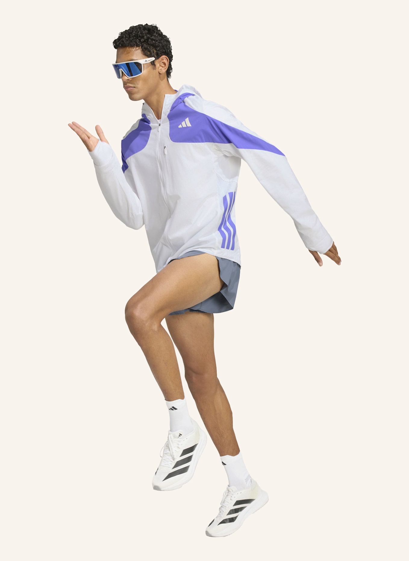 adidas Laufjacke ADIZERO: WEISS