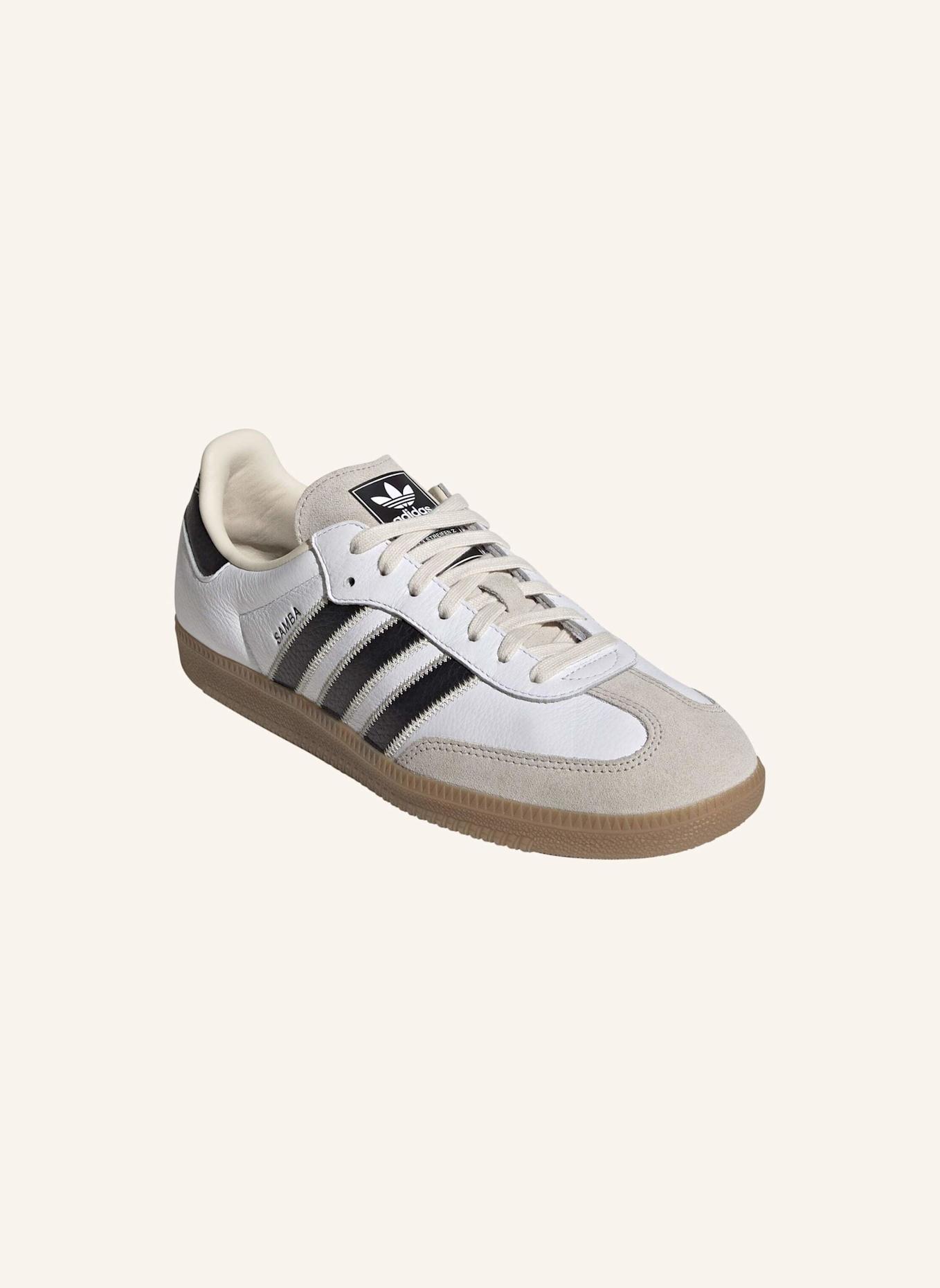 adidas Originals SAMBA OG SCHUH: WEISS/ SCHWARZ/ BEIGE