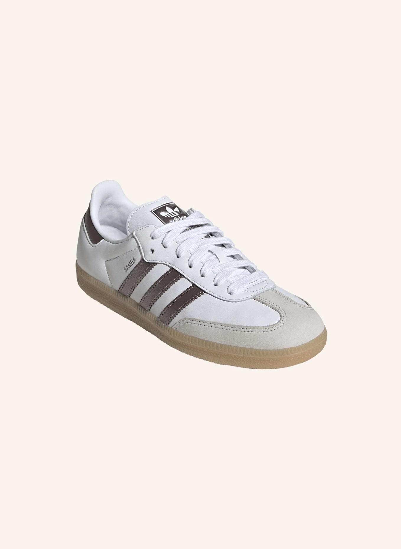 adidas Originals SAMBA OG SCHUH: WEISS/ BRAUN/ BEIGE