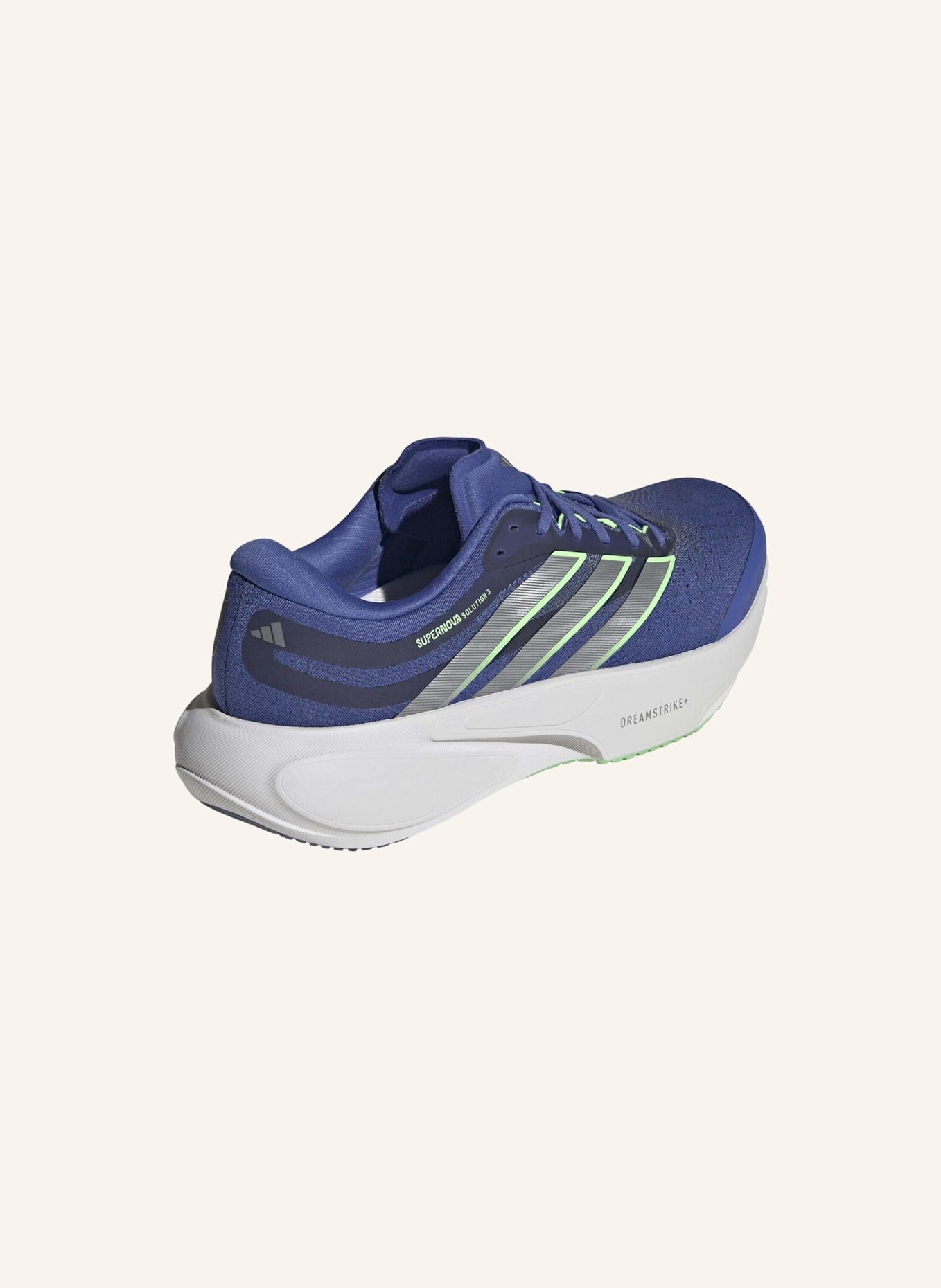 adidas SUPERNOVA SOLUTION 3 LAUFSCHUHE: GRAU/ NEONGRÜN