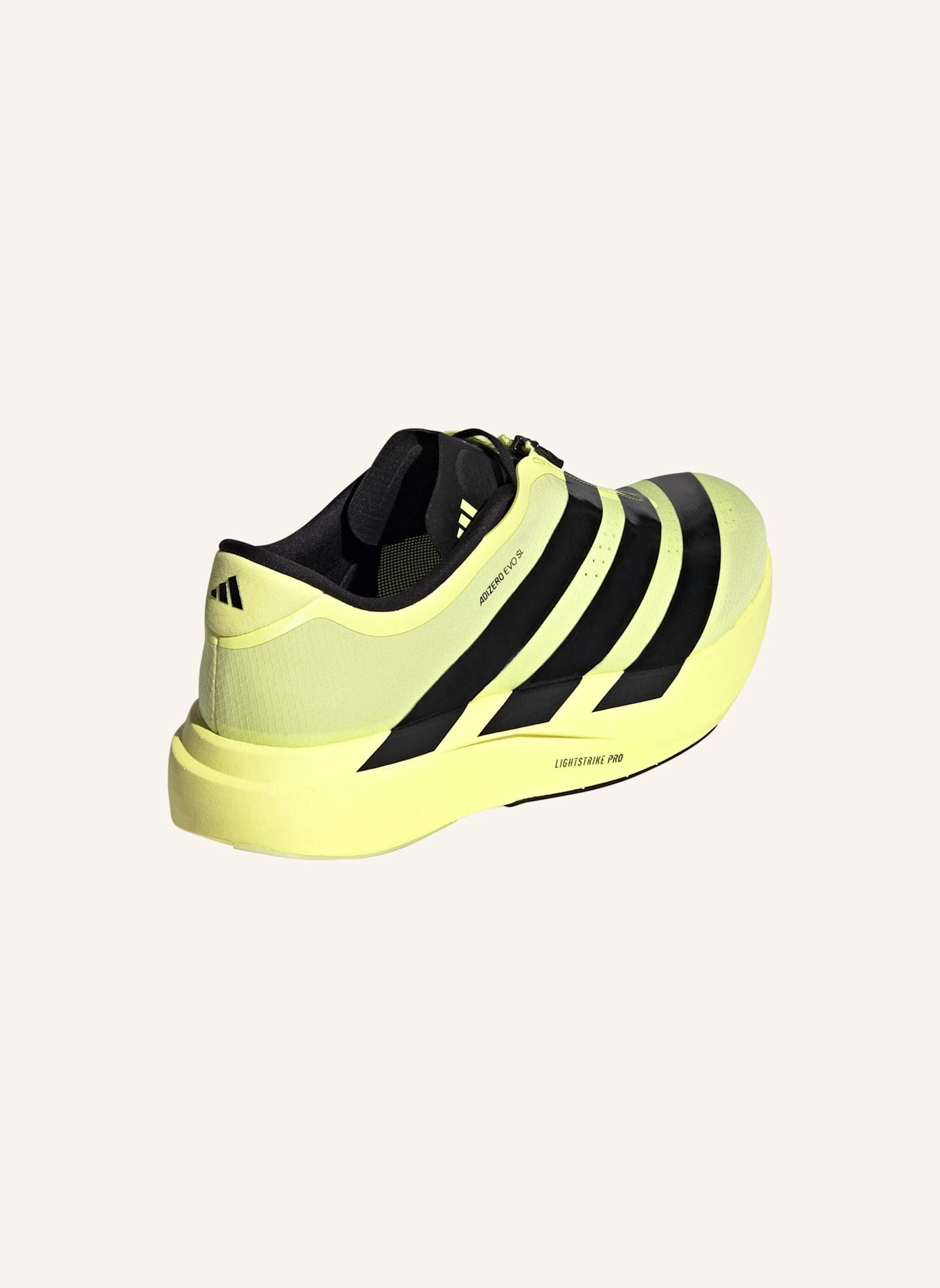 adidas ADIZERO EVO SL LIGHTSTRIKEPRO LAUFSCHUH, REISSVERSCHLUSS: SCHWARZ/ GRAU