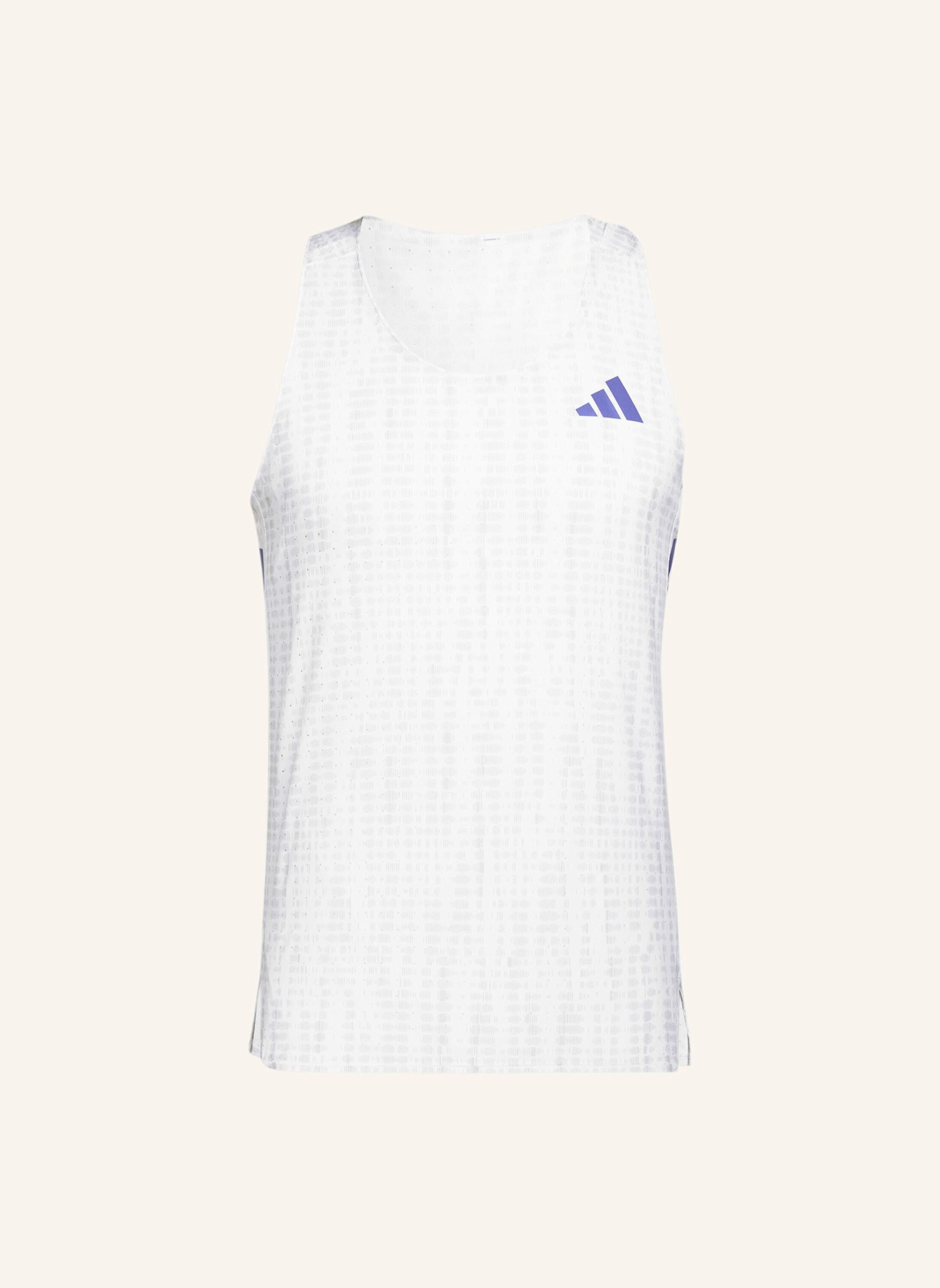 adidas ADIZERO RUNNING SINGLET: WEISS