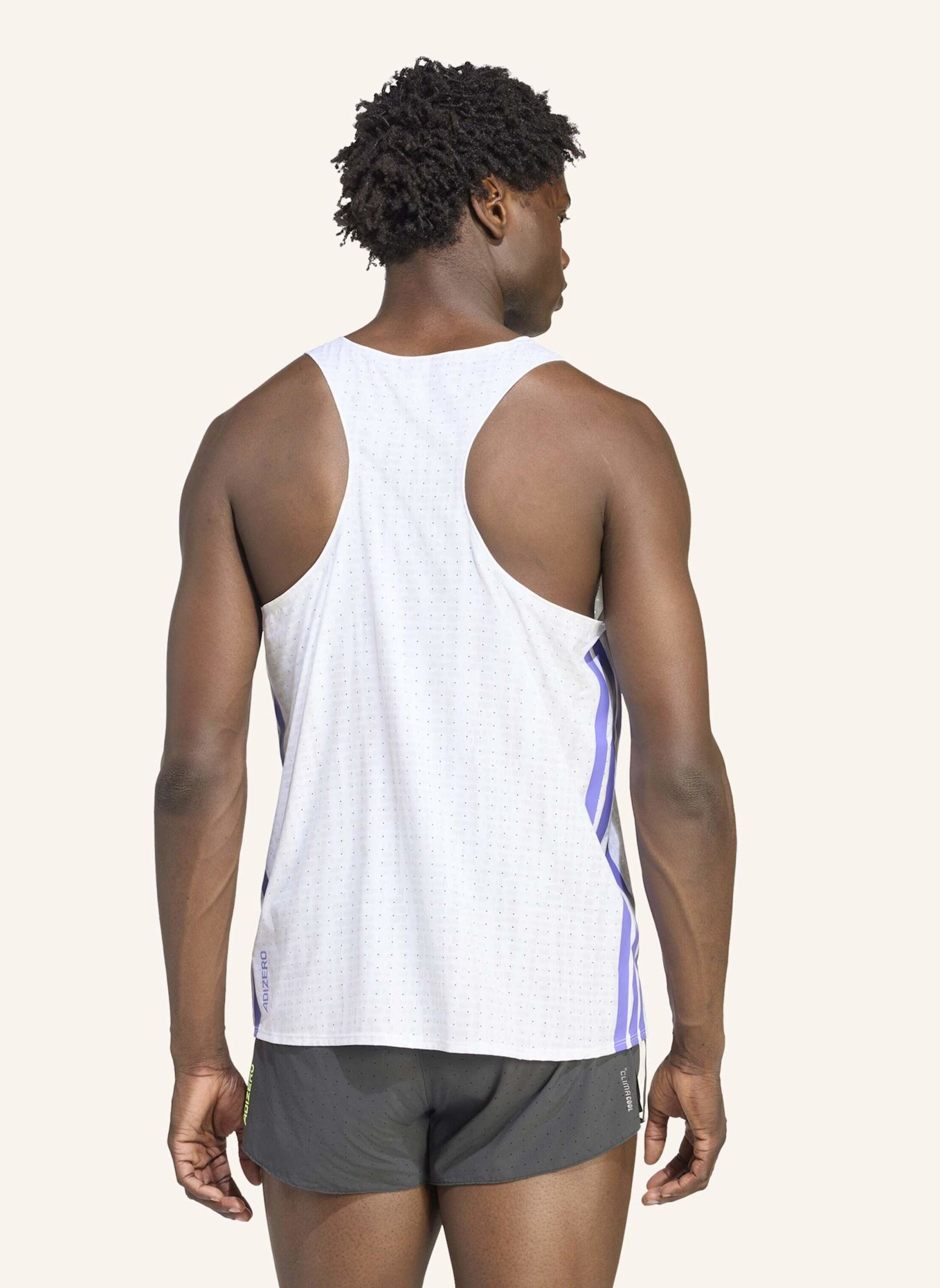 adidas ADIZERO RUNNING SINGLET: WEISS