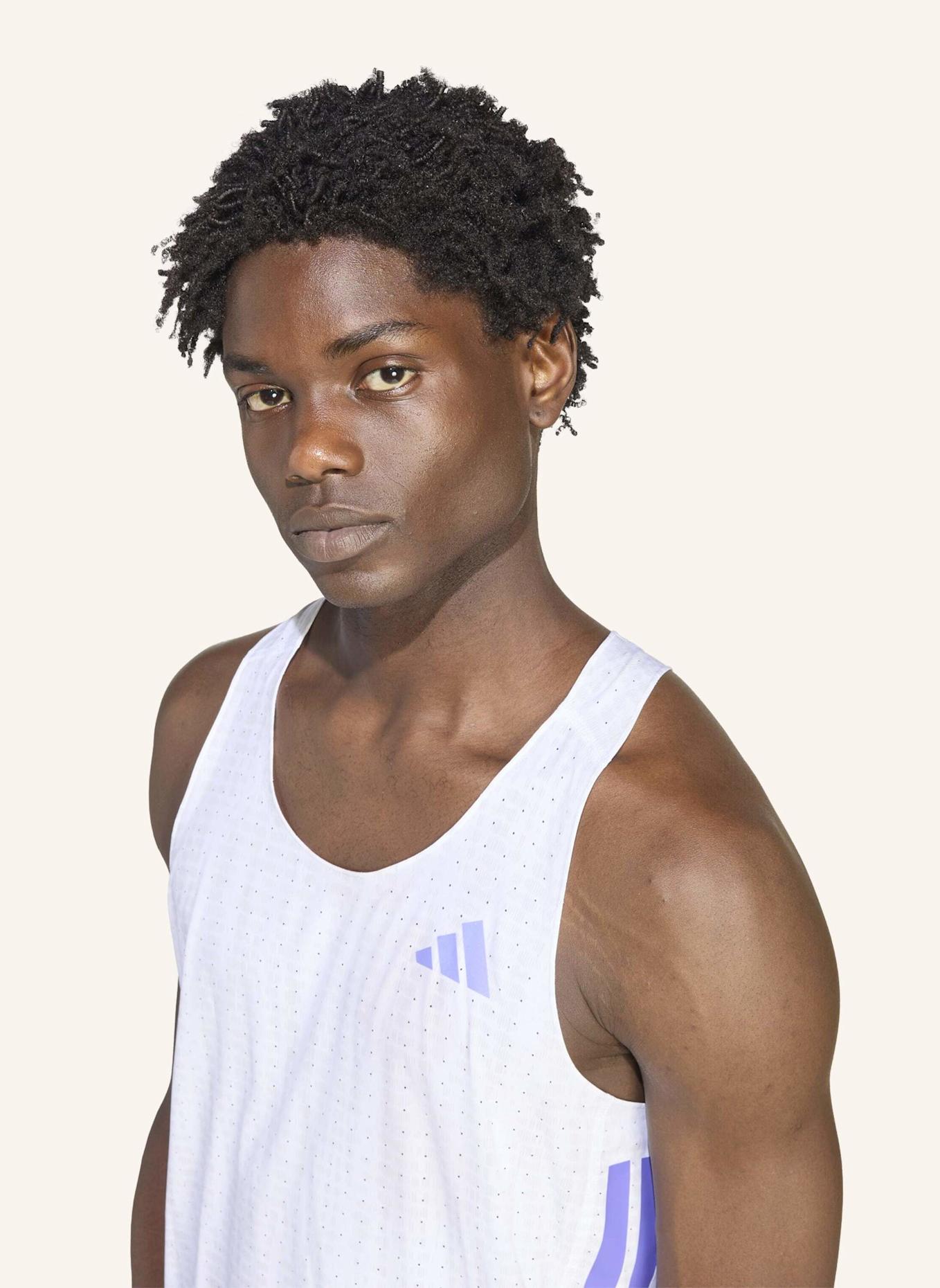 adidas ADIZERO RUNNING SINGLET: WEISS