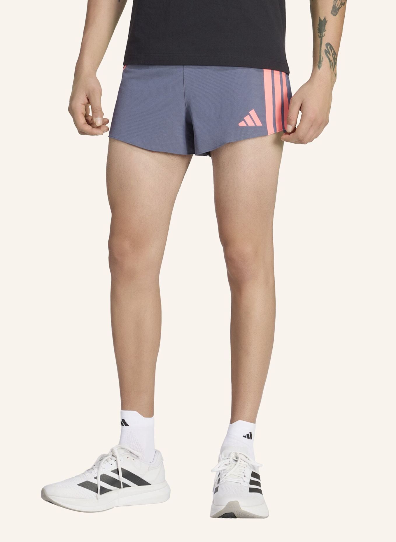 adidas ADIZERO RUNNING GEL POCKET SHORTS: GRAU