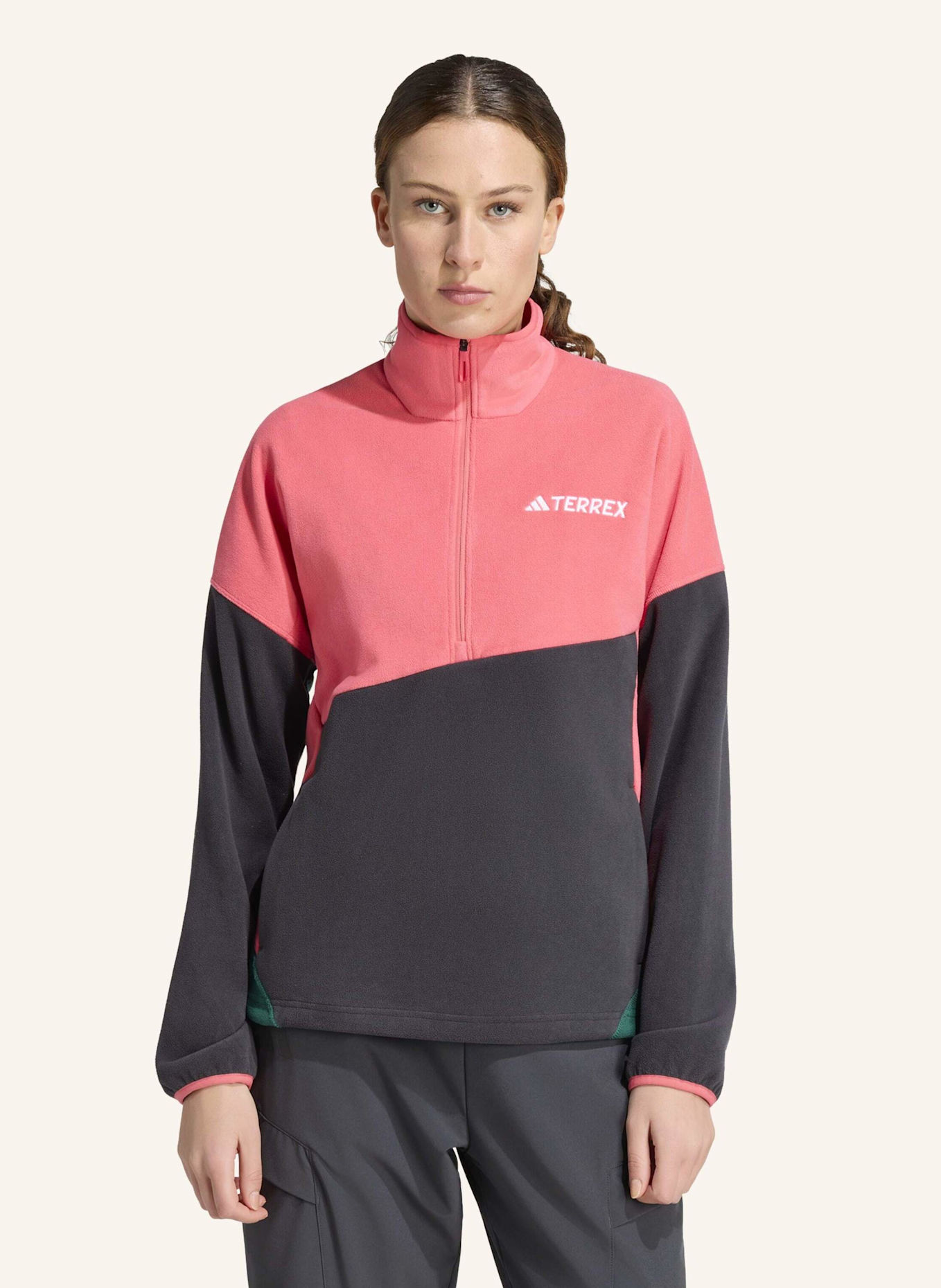 adidas TERREX Fleece-Troyer TERREX MULTI CLIMAWARM: GRAU