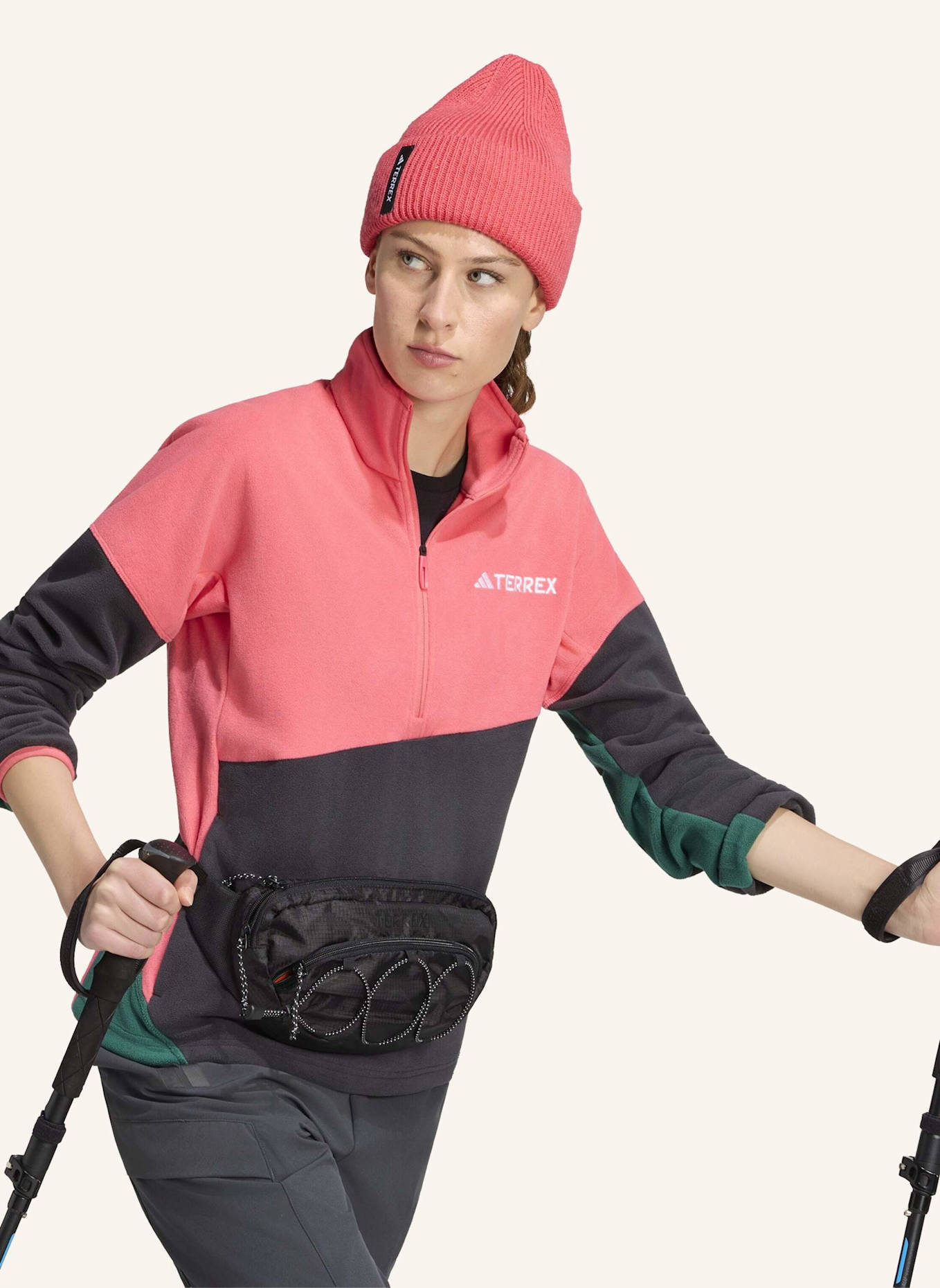 adidas TERREX Fleece-Troyer TERREX MULTI CLIMAWARM: GRAU