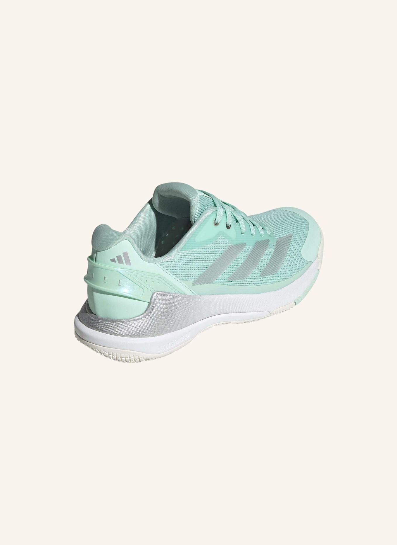 adidas CRAZYQUICK LIGHTSTRIKE PADEL-SCHUH: GRÜN/ SILBER/ WEISS
