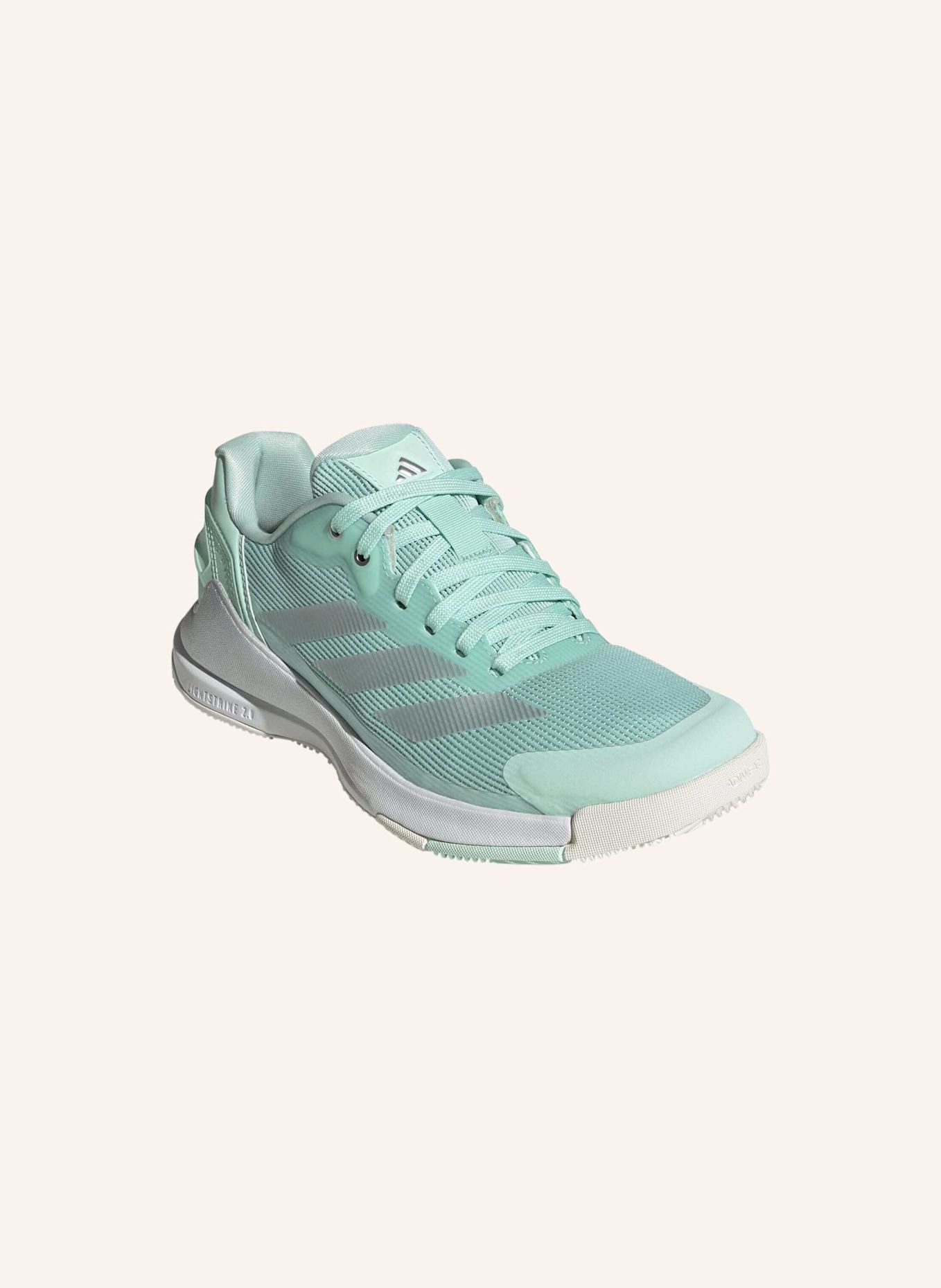 adidas CRAZYQUICK LIGHTSTRIKE PADEL-SCHUH: GRÜN/ SILBER/ WEISS