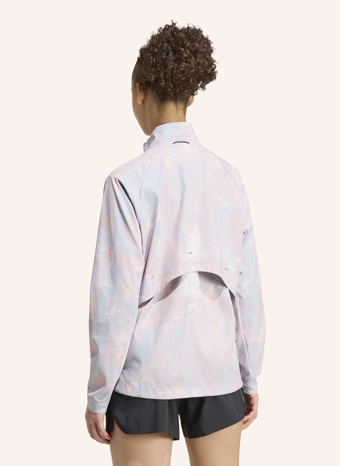 adidas ADI365 ICONIC LAUFJACKE, ANIMALPRINT: GRAU