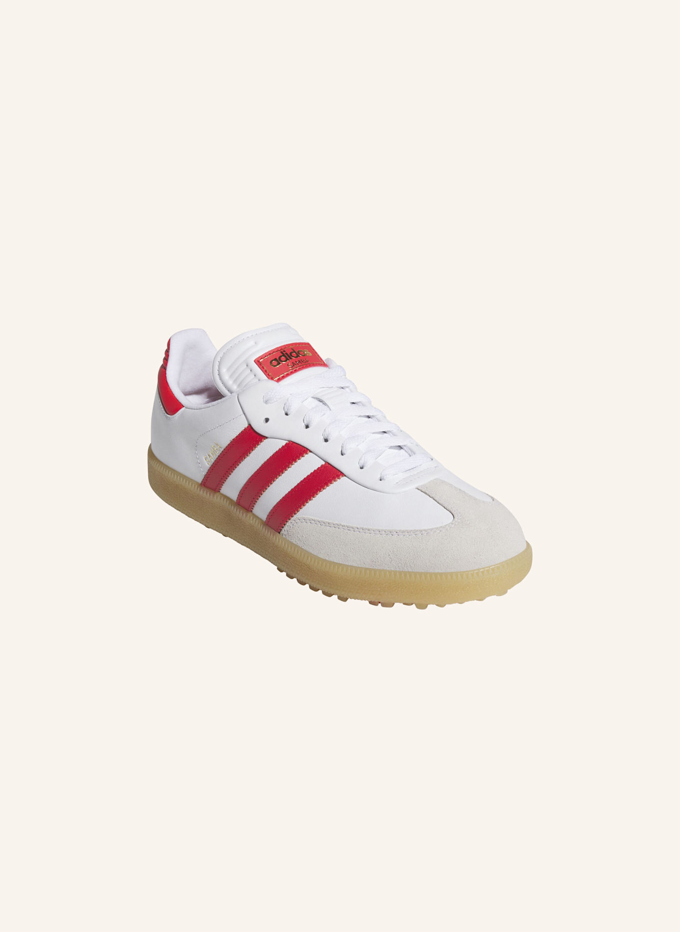 adidas Originals Golfschuhe SAMBA: WEISS/ ROT/ BEIGE