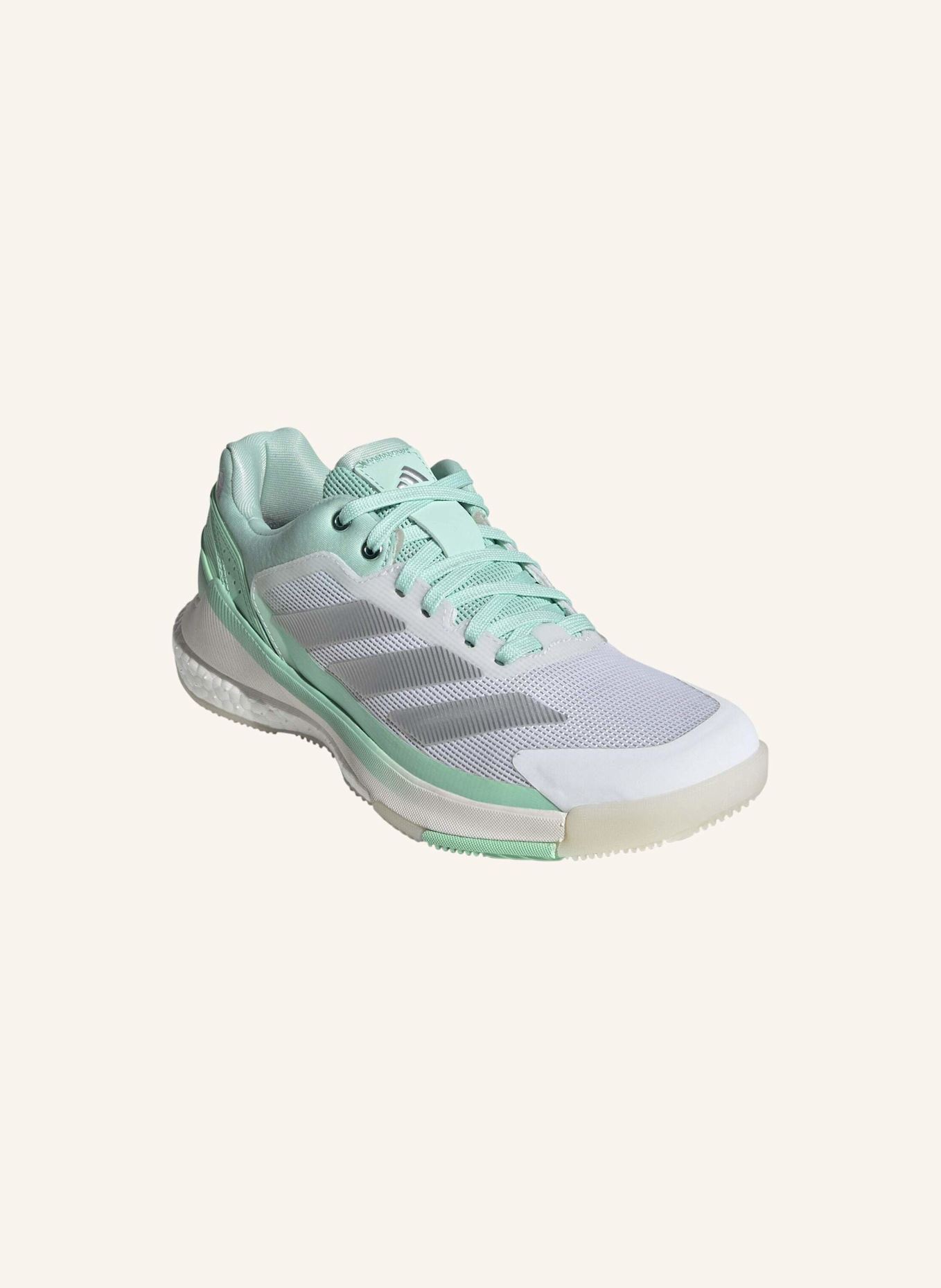 adidas CRAZYQUICK BOOST PADEL-SCHUH: GRÜN/ SILBER