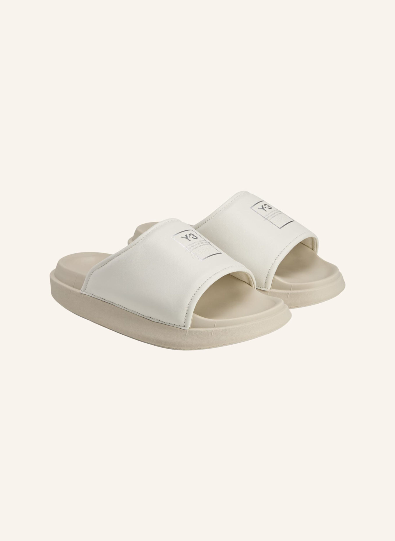 Y-3 Y-3 SLIDE: WEISS/ BEIGE