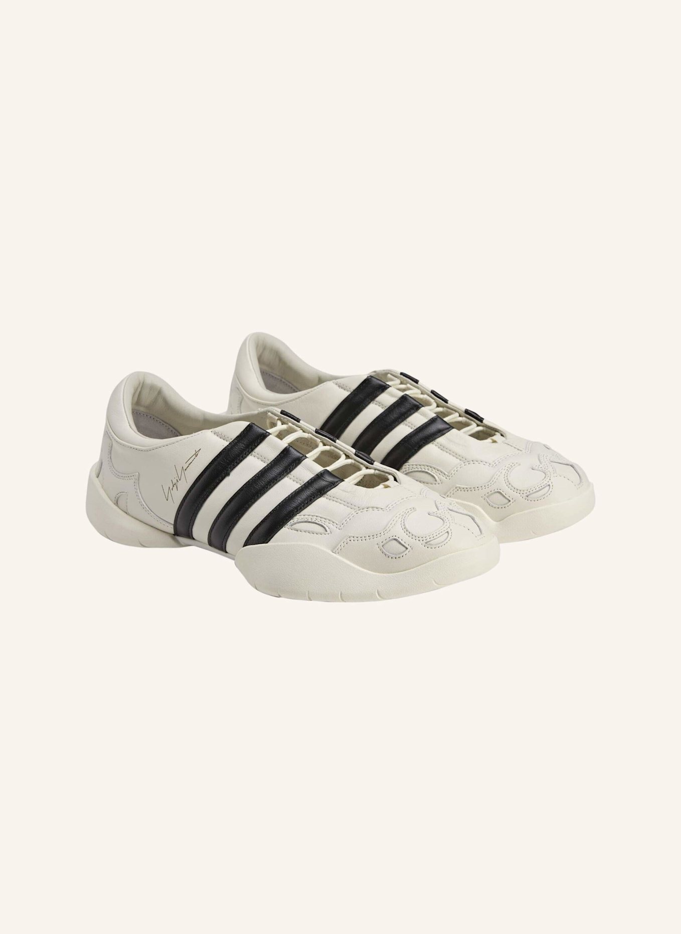 Y-3 Y-3 REGU MARY JANE SCHUH: WEISS/ SCHWARZ