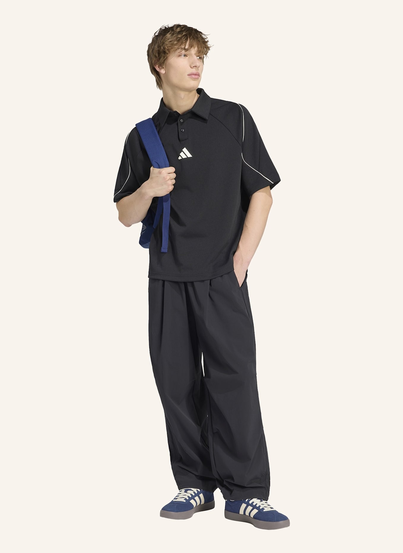 adidas CITY TECH 3-STREIFEN-HOSE: SCHWARZ