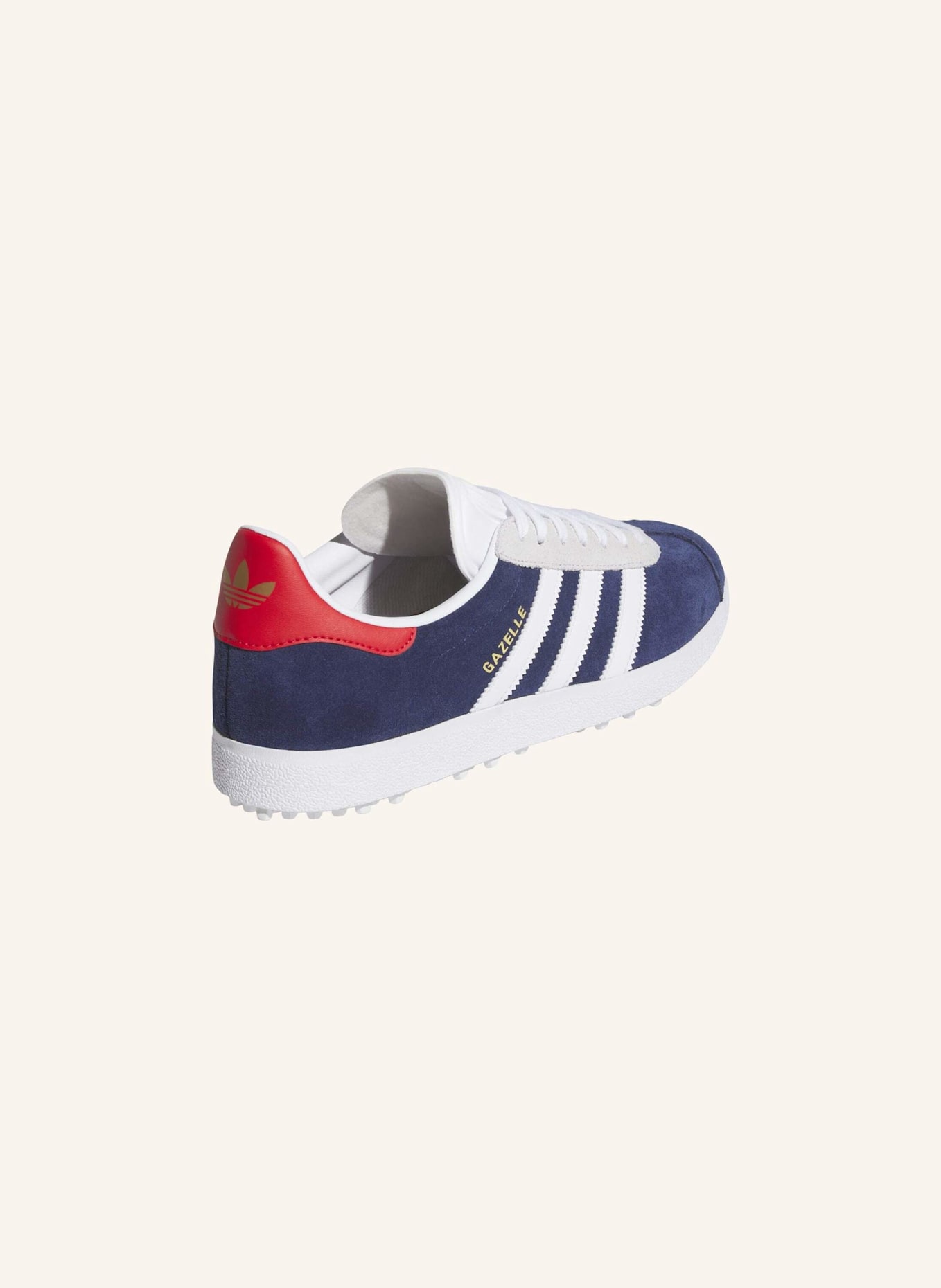 adidas GAZELLE SPIKELESS GOLFSCHUH: BLAU/ WEISS/ ROT