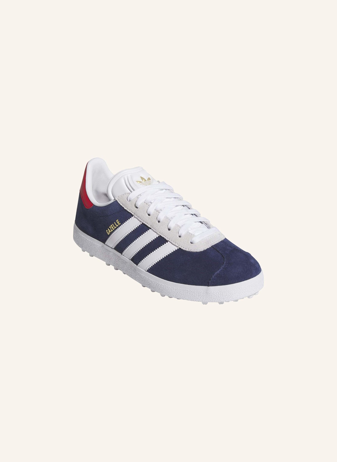 adidas GAZELLE SPIKELESS GOLFSCHUH: BLAU/ WEISS/ ROT