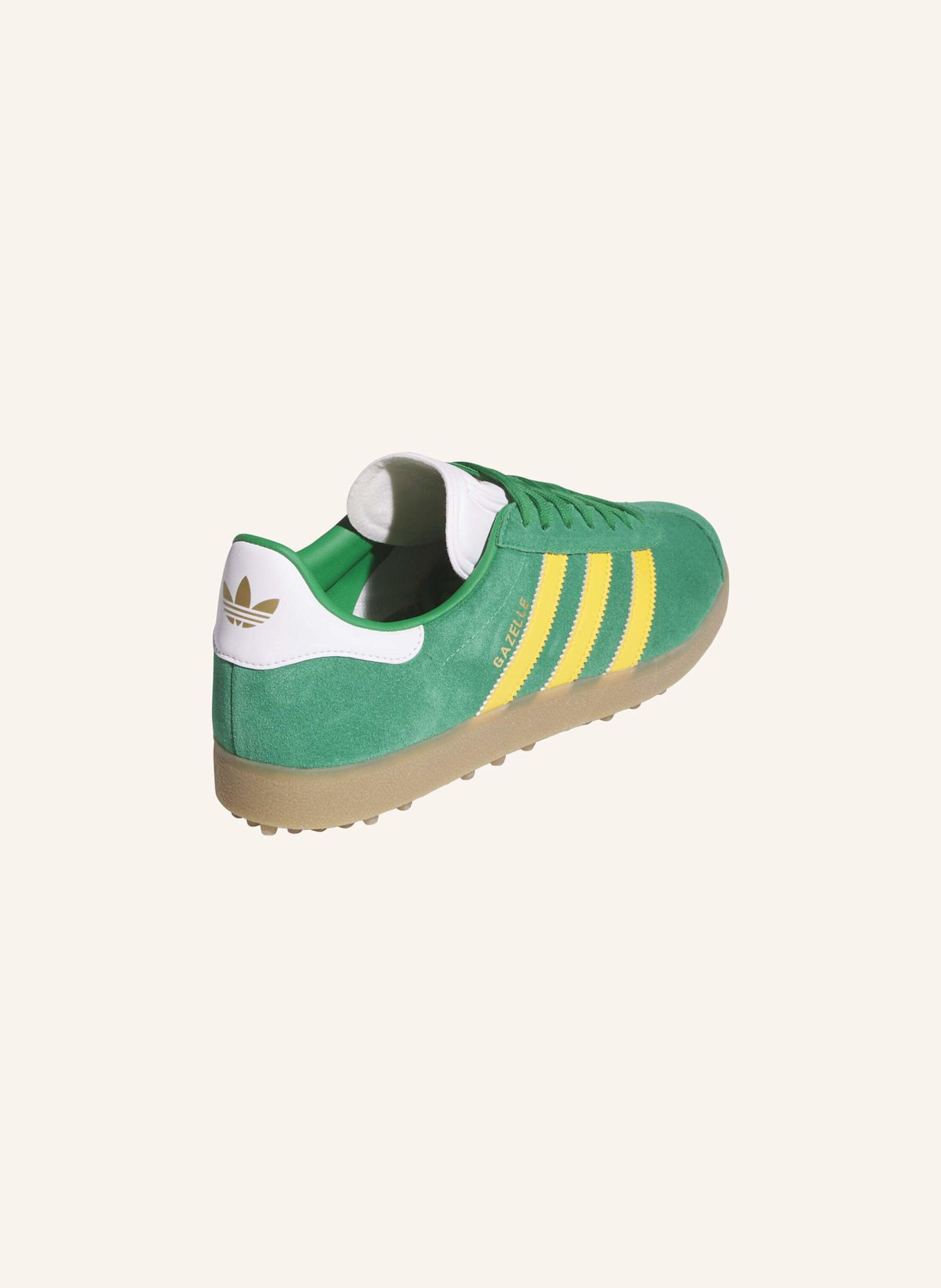 adidas GAZELLE SPIKELESS GOLFSCHUH: GRÜN/ GELB/ WEISS