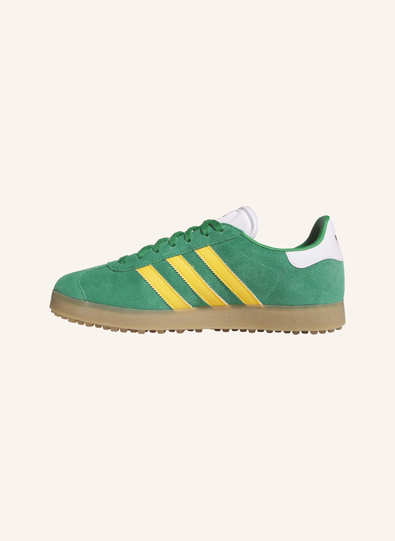 adidas GAZELLE SPIKELESS GOLFSCHUH: GRÜN/ GELB/ WEISS