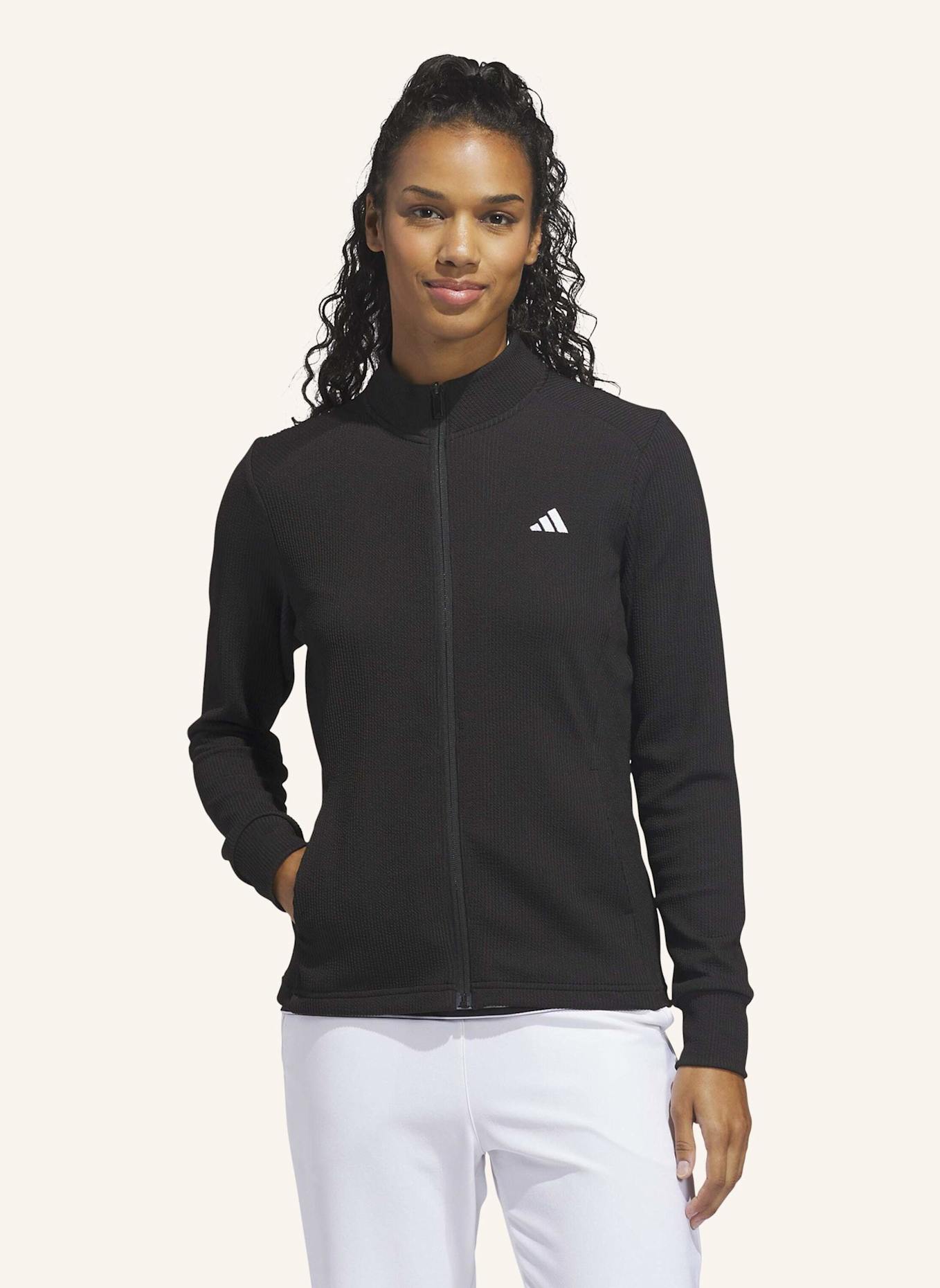 adidas PERFORMANCE TEXTURE FULL ZIP JACKE: SCHWARZ