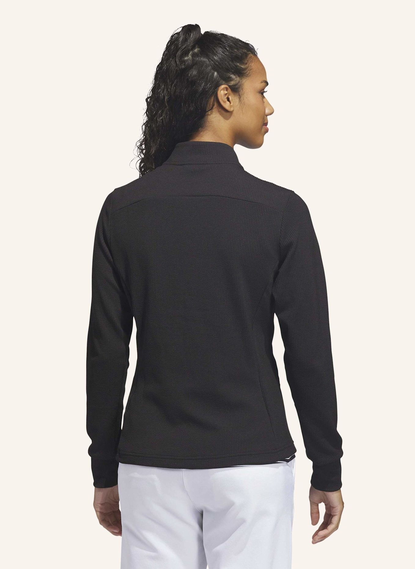 adidas PERFORMANCE TEXTURE FULL ZIP JACKE: SCHWARZ