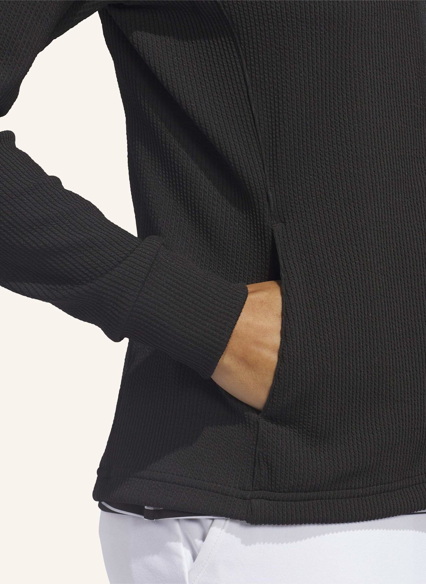 adidas PERFORMANCE TEXTURE FULL ZIP JACKE: SCHWARZ