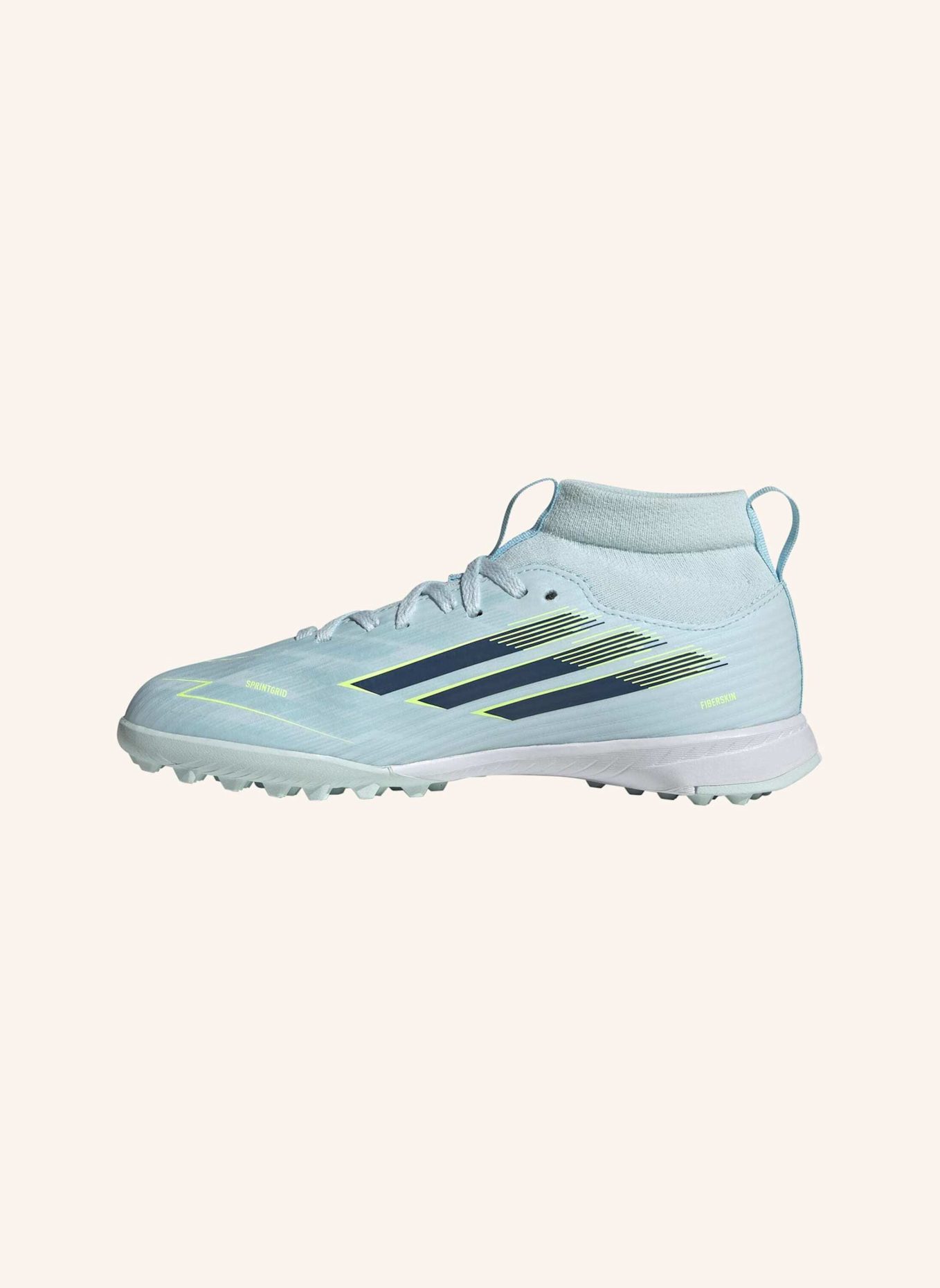 adidas F50 SPARKFUSION LEAGUE MID CUT TURF FUSSBALLSCHUH KIDS: BLAU/ GELB