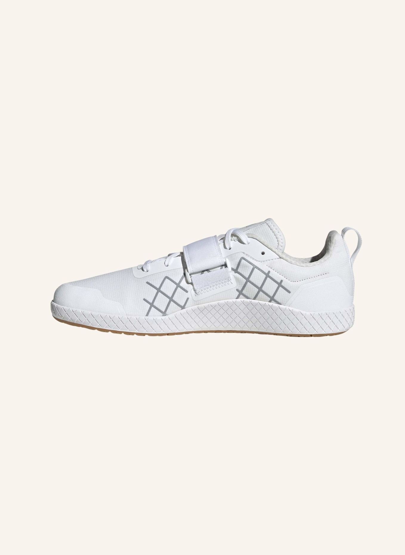 adidas DIE TOTAL WEIGHTLIFTING SCHUHE: WEISS/ GRAU/ BEIGE