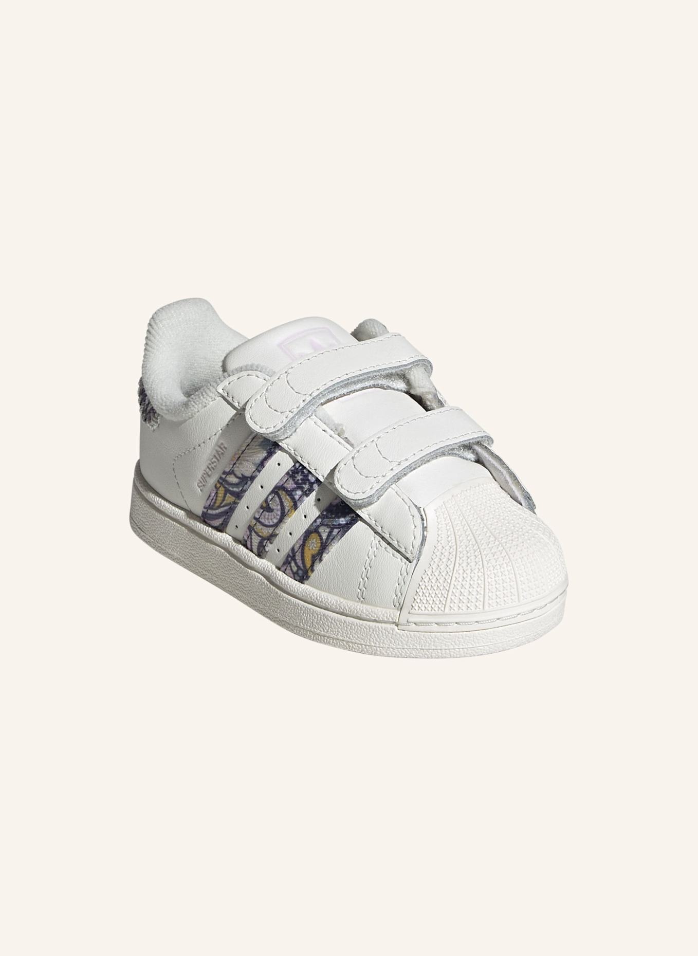 adidas Originals ADIDAS LIBERTY LONDON SUPERSTAR II COMFORT CLOSURE SCHUH: WEISS/ ROSA/ BEIGE