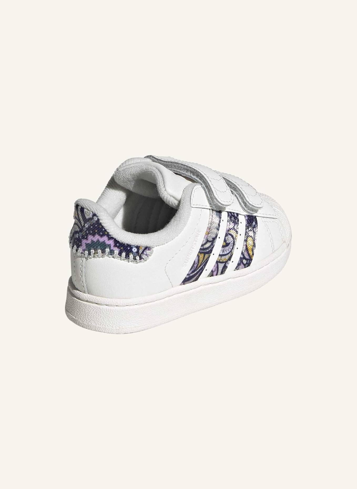 adidas Originals ADIDAS LIBERTY LONDON SUPERSTAR II COMFORT CLOSURE SCHUH: WEISS/ ROSA/ BEIGE