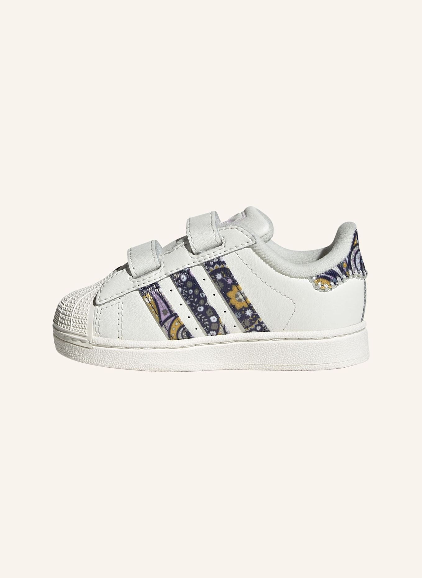 adidas Originals ADIDAS LIBERTY LONDON SUPERSTAR II COMFORT CLOSURE SCHUH: WEISS/ ROSA/ BEIGE