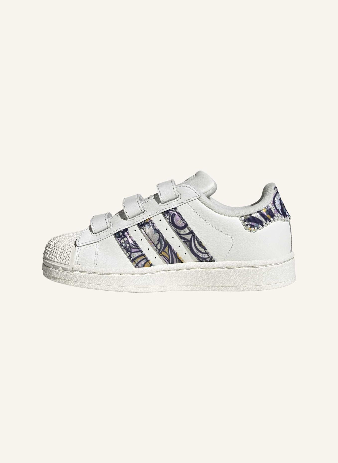 adidas Originals ADIDAS LIBERTY LONDON ADIDAS SUPERSTAR II KOMFORTVERSCHLUSS SCHUH: WEISS/ ROSA/ BEIGE