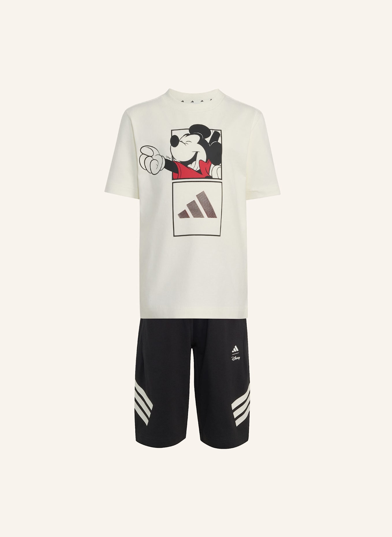adidas ADIDAS DISNEY MICKY MAUS SET, T-SHIRT UND SHORTS: WEISS/ SCHWARZ