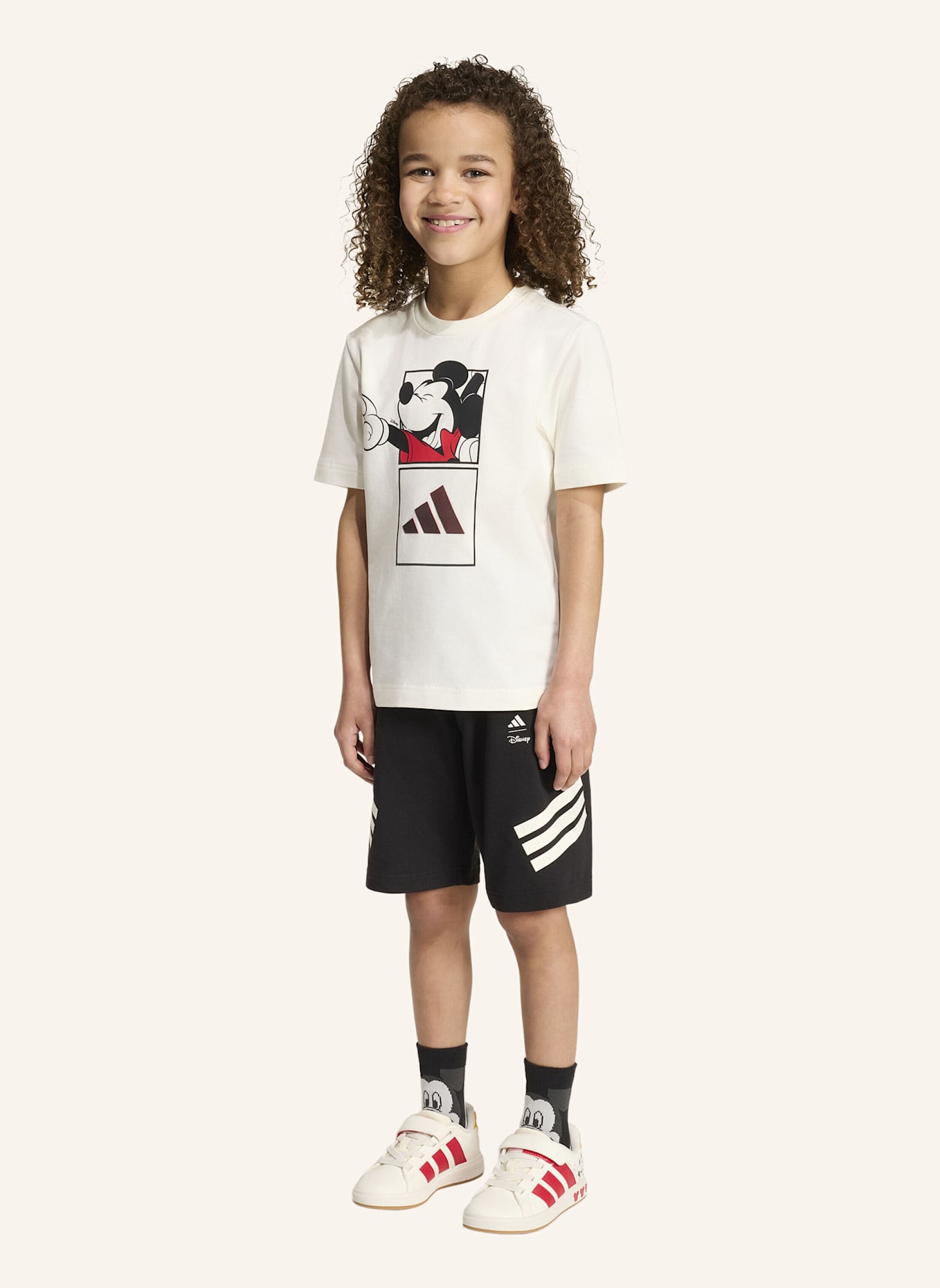 adidas ADIDAS DISNEY MICKY MAUS SET, T-SHIRT UND SHORTS: WEISS/ SCHWARZ