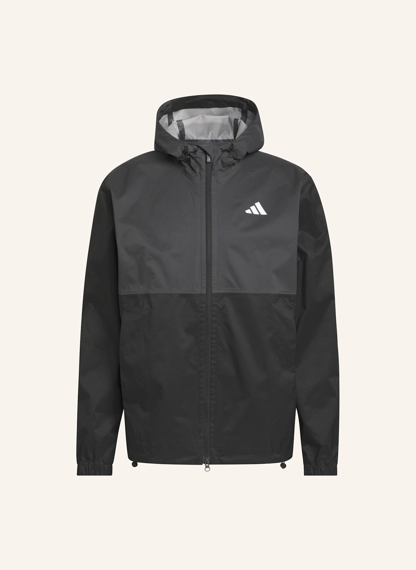 adidas ULTIMATE365 CLIMAPROOF JACKE, DURCHGEHENDER REISSVERSCHLUSS: SCHWARZ