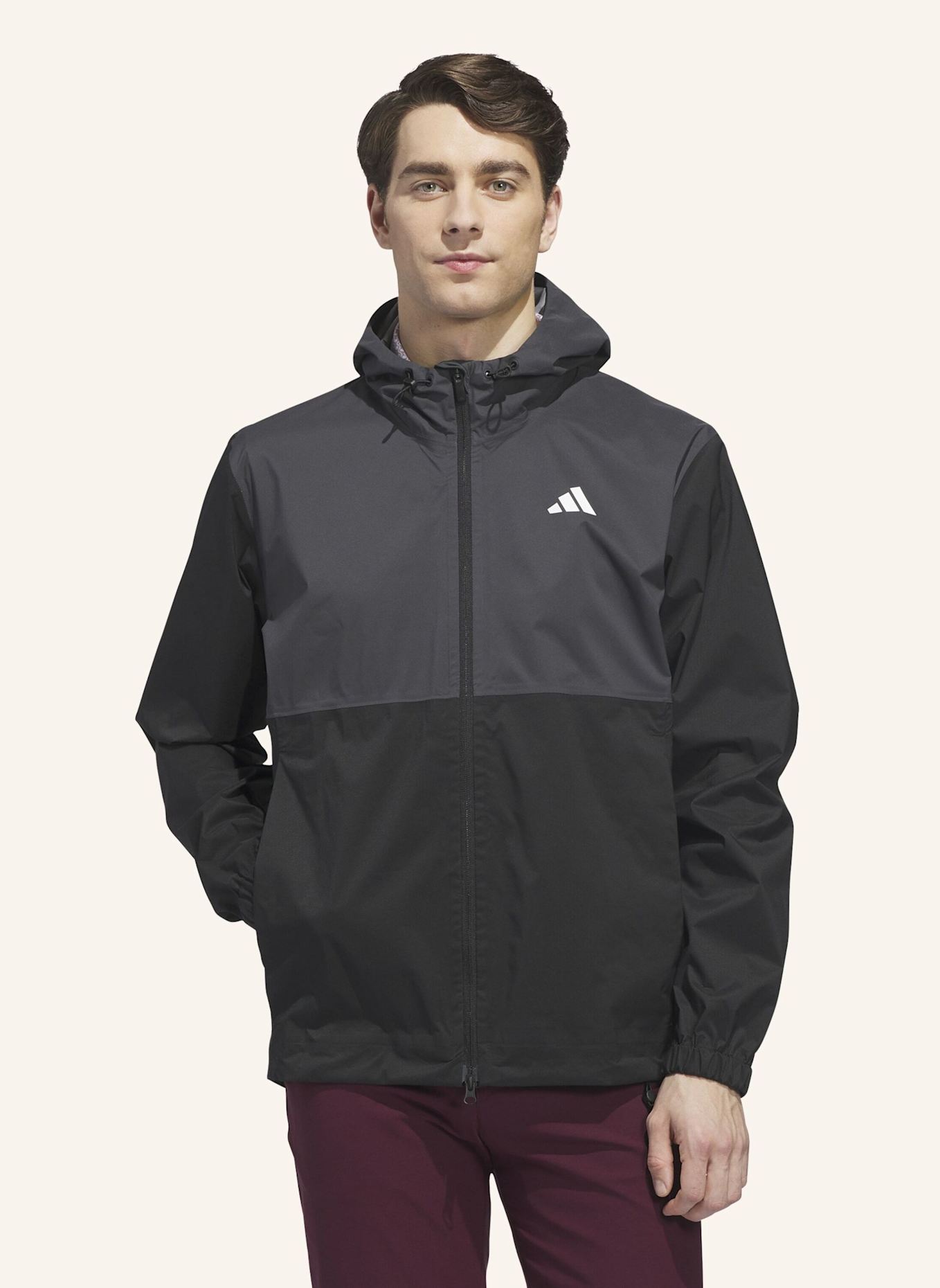 adidas ULTIMATE365 CLIMAPROOF JACKE, DURCHGEHENDER REISSVERSCHLUSS: SCHWARZ