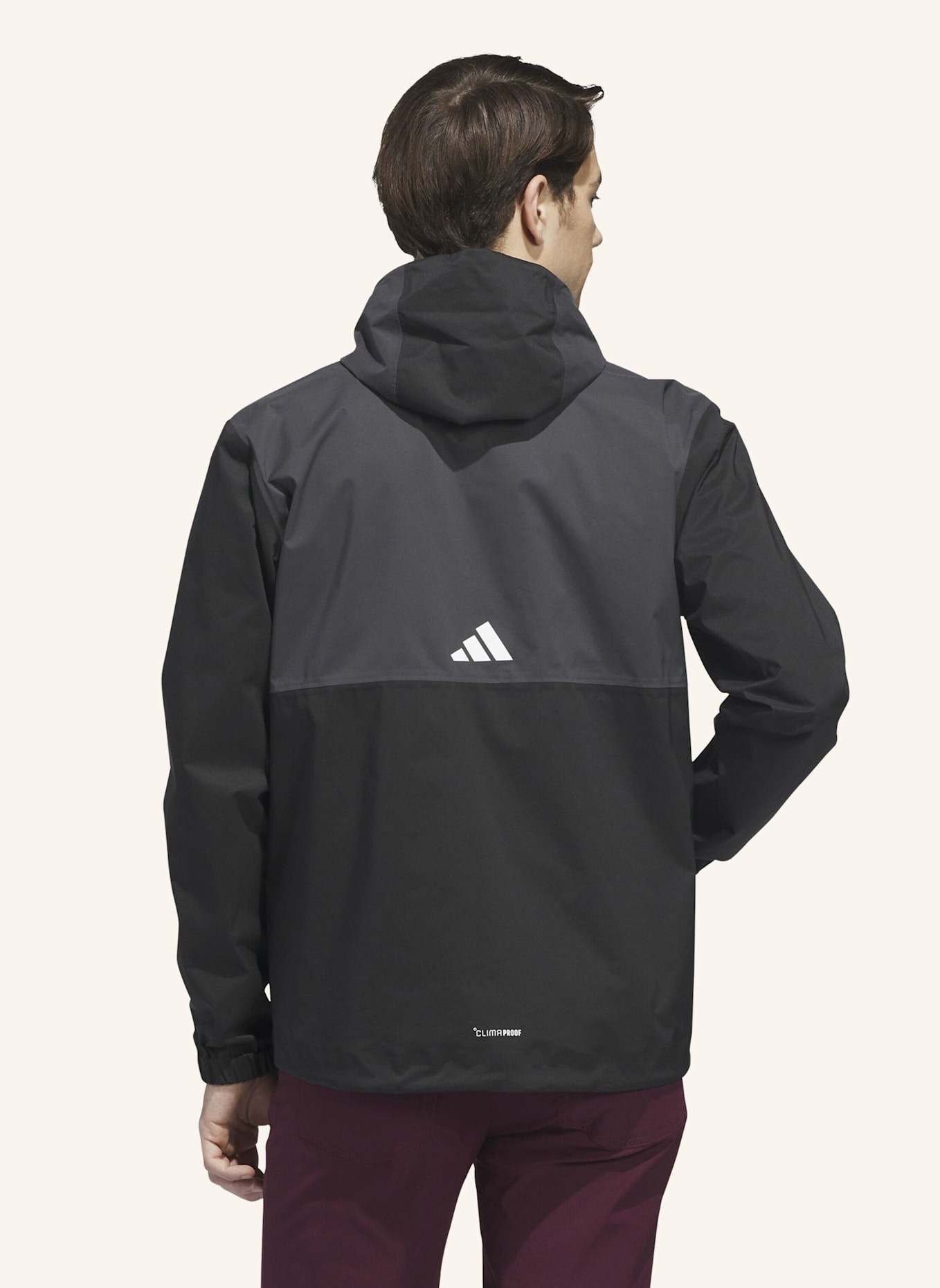 adidas ULTIMATE365 CLIMAPROOF JACKE, DURCHGEHENDER REISSVERSCHLUSS: SCHWARZ